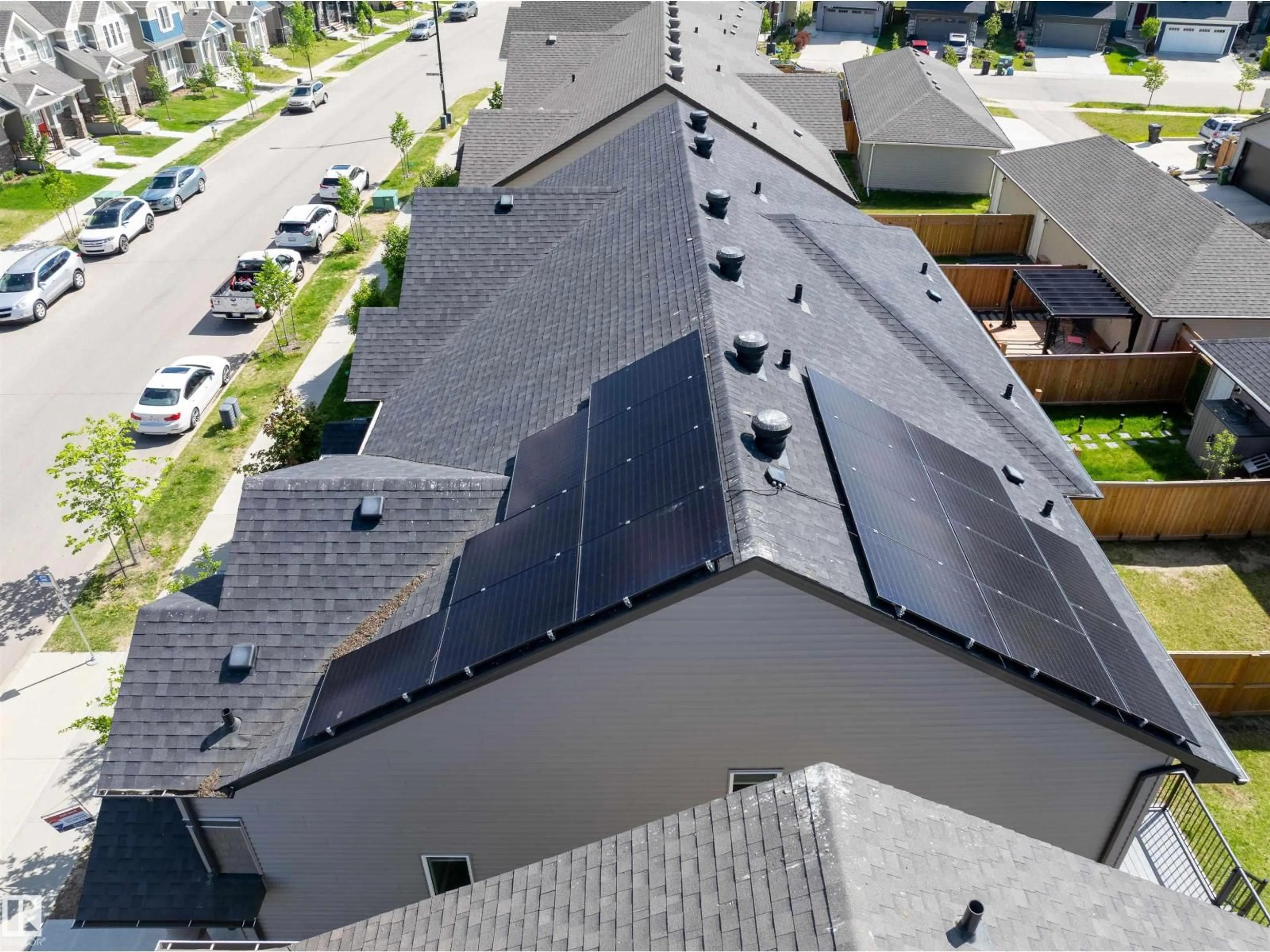 A pic from outside/outdoor area/front of a property/back of a property/a pic from drone, street for 210 DESROCHERS BV, Edmonton Alberta T6W4N2