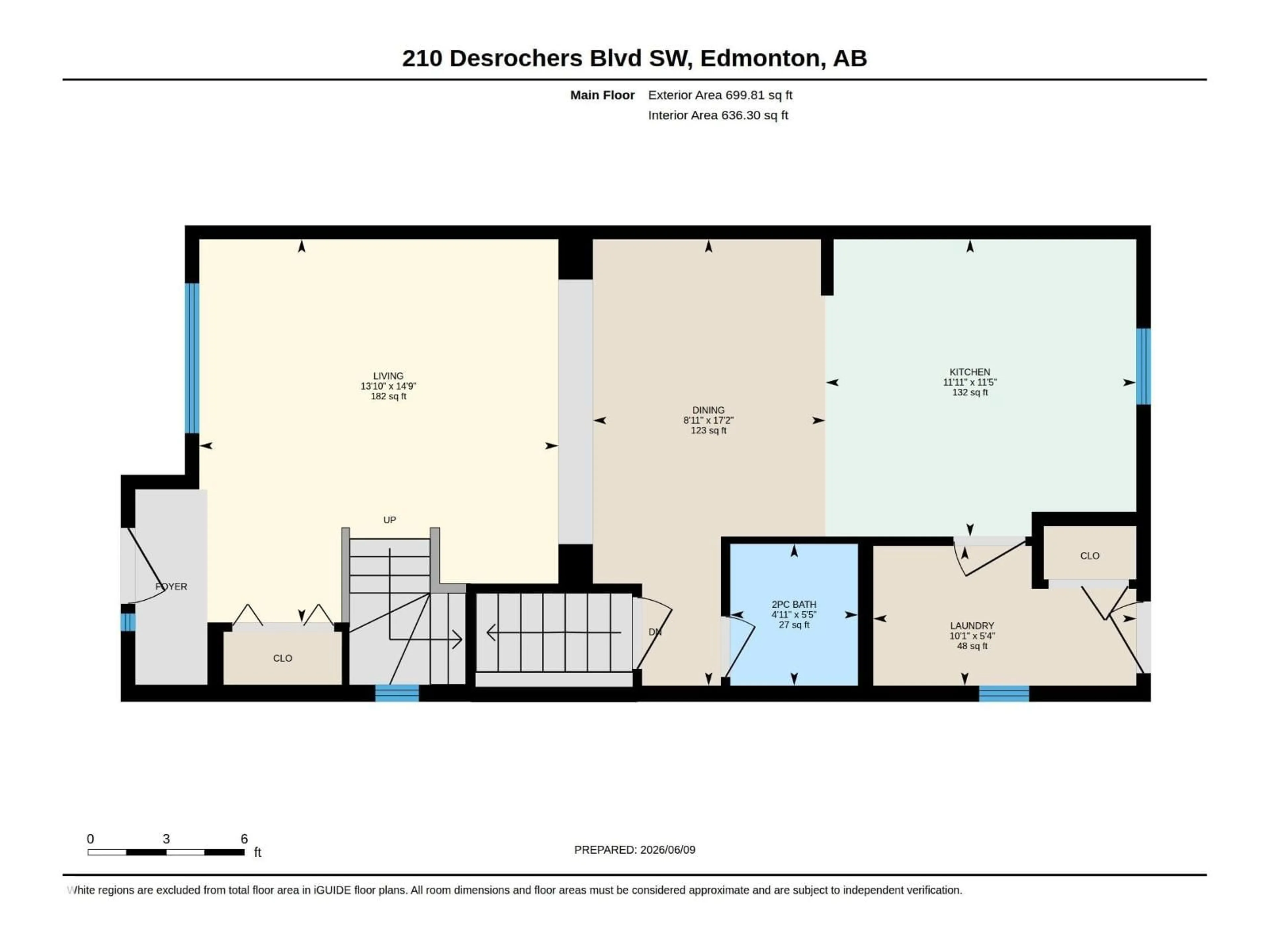 Floor plan for 210 DESROCHERS BV, Edmonton Alberta T6W4N2
