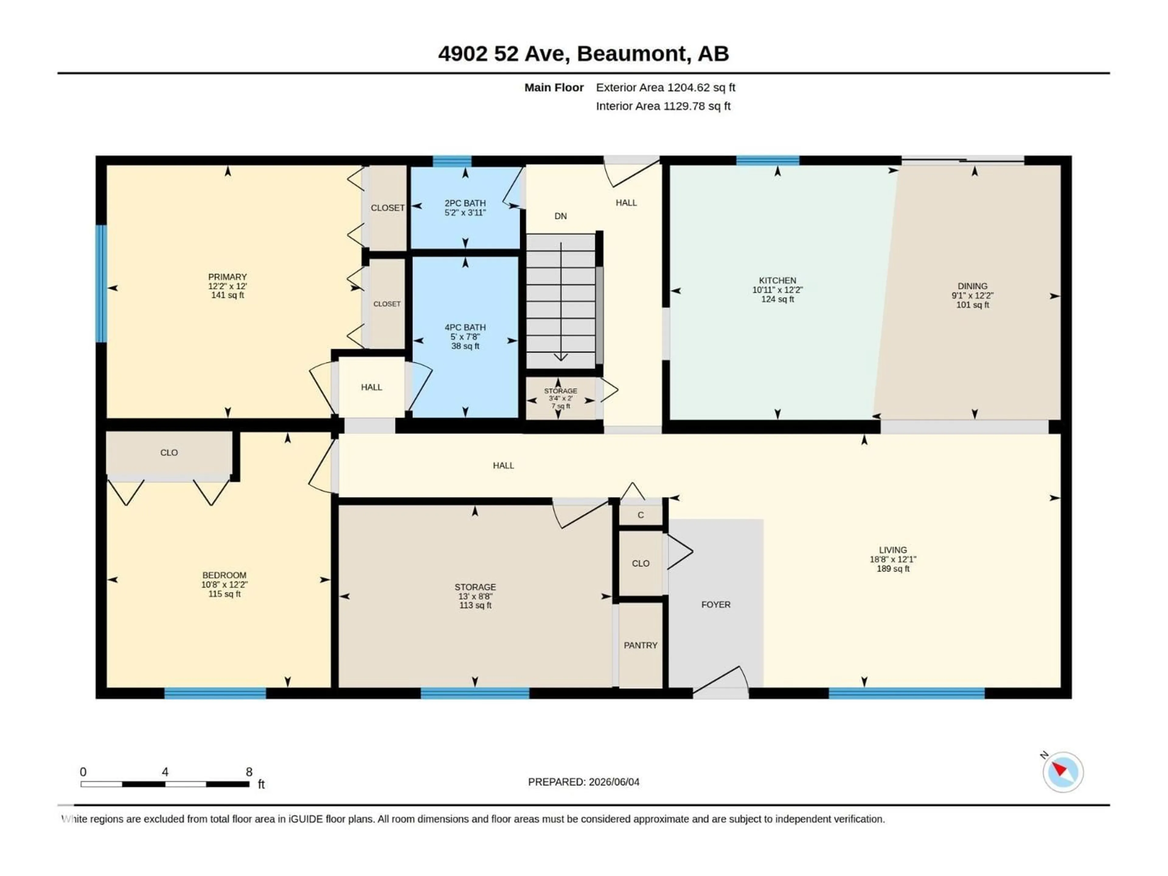 Floor plan for 4902 52 AV, Beaumont Alberta T4X1H6