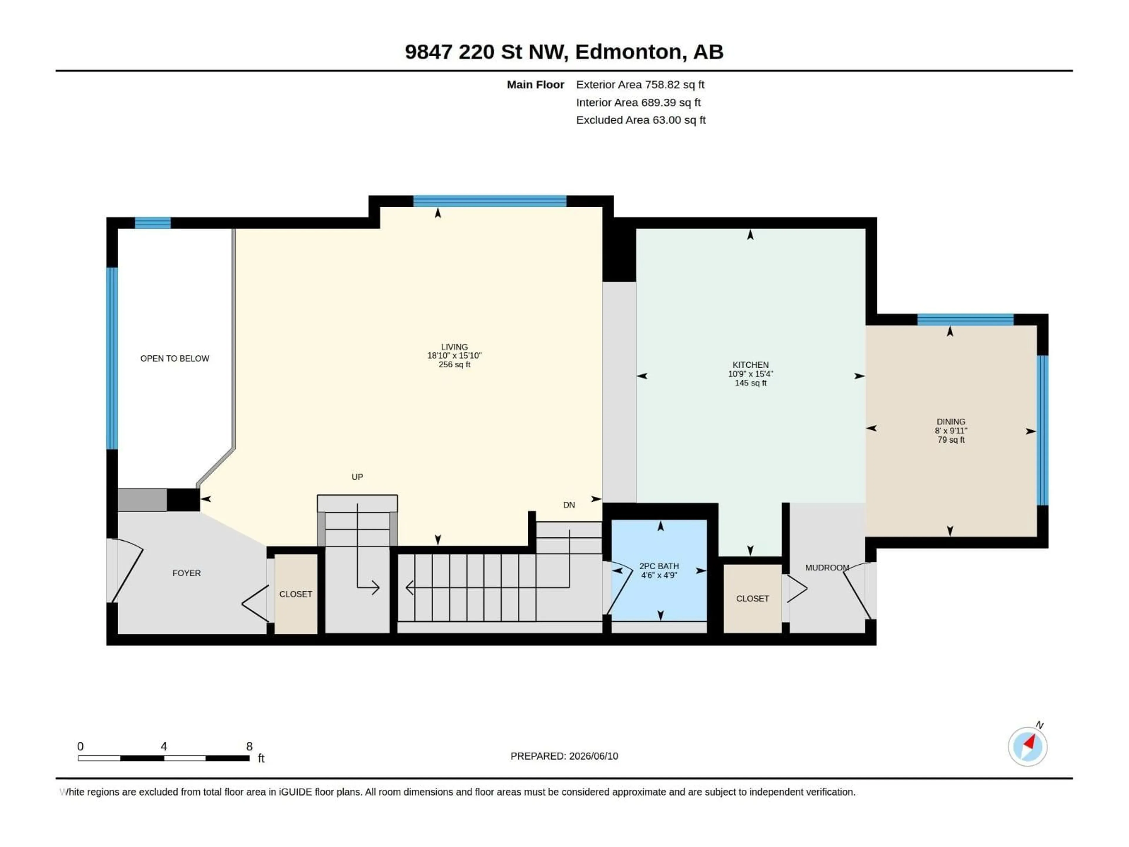 Floor plan for 9847 220 ST, Edmonton Alberta T5T4M3