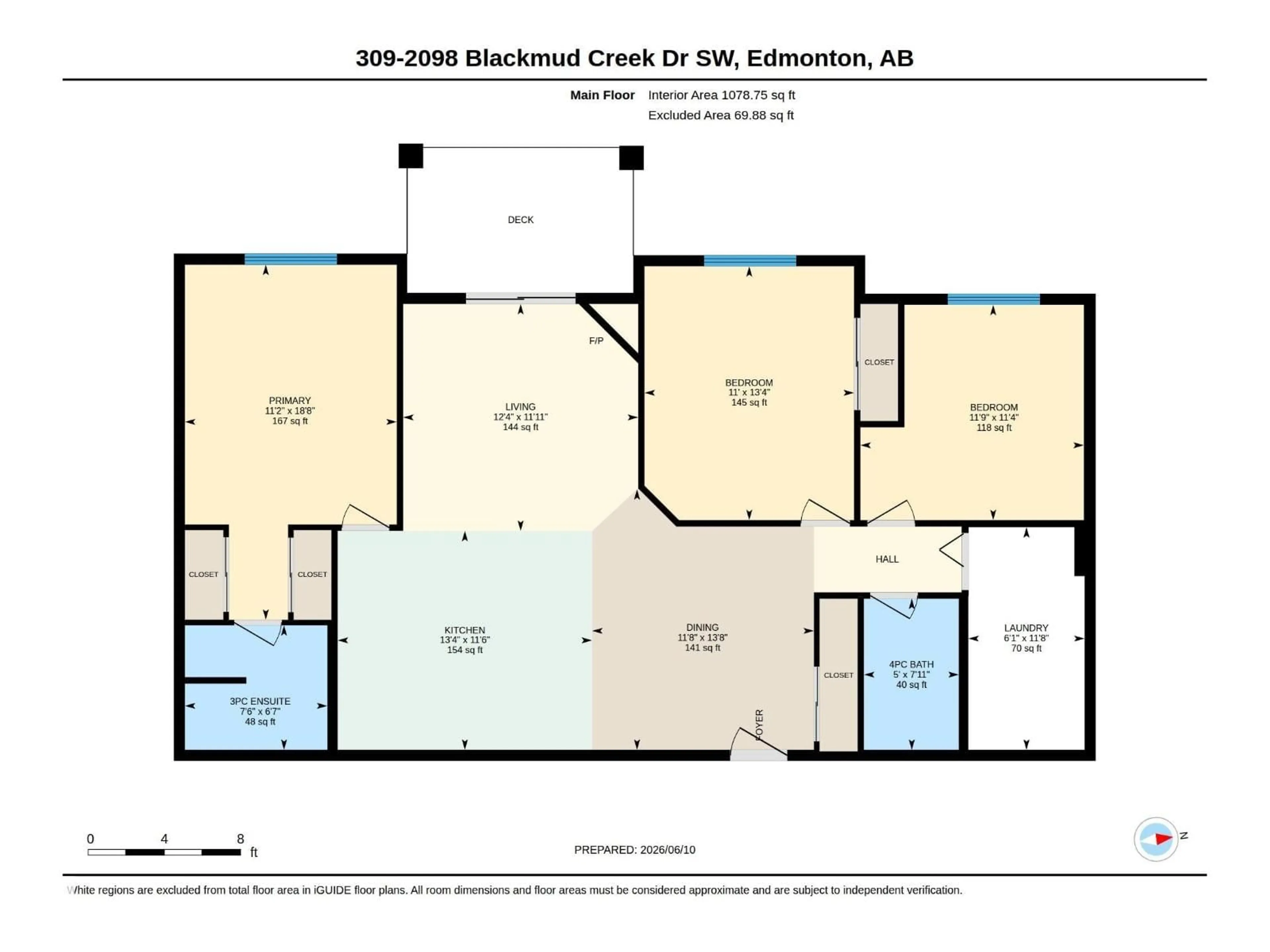 Floor plan for #309 - 2098 BLACKMUD CREEK DR, Edmonton Alberta T6W1T7