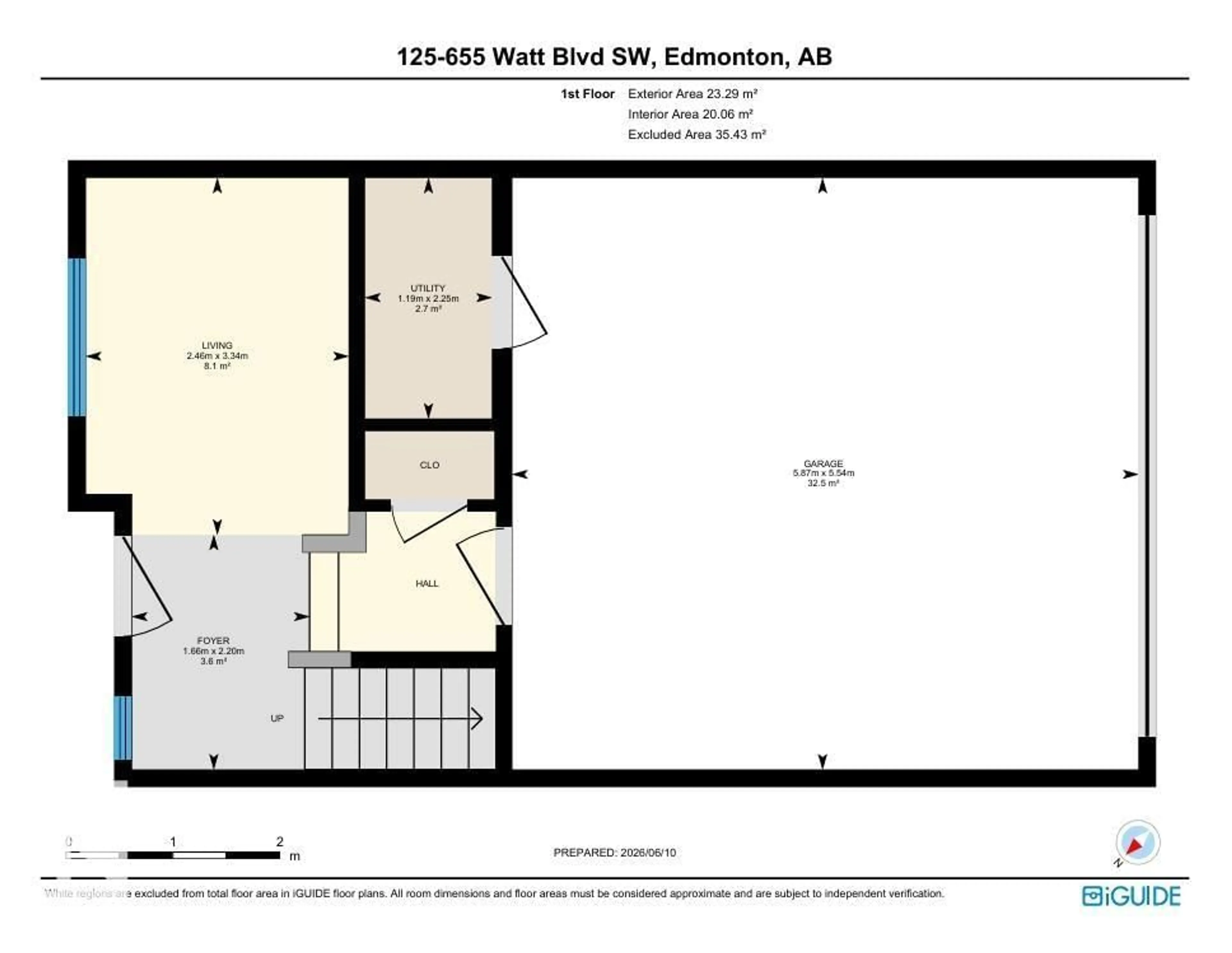 Floor plan for 655 - 125 WATT BV, Edmonton Alberta T6X0T2