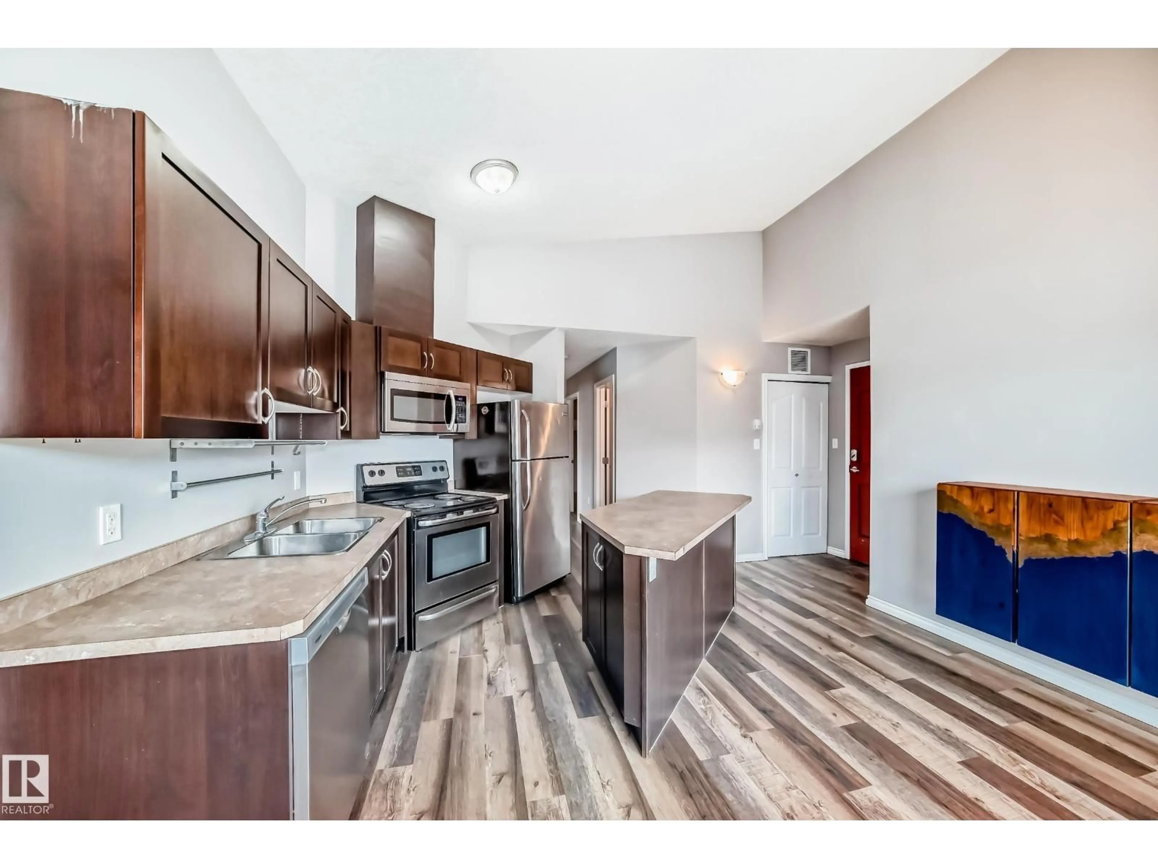 Open concept kitchen, unknown for #401 - 10710 116 ST, Edmonton Alberta T5N3A5