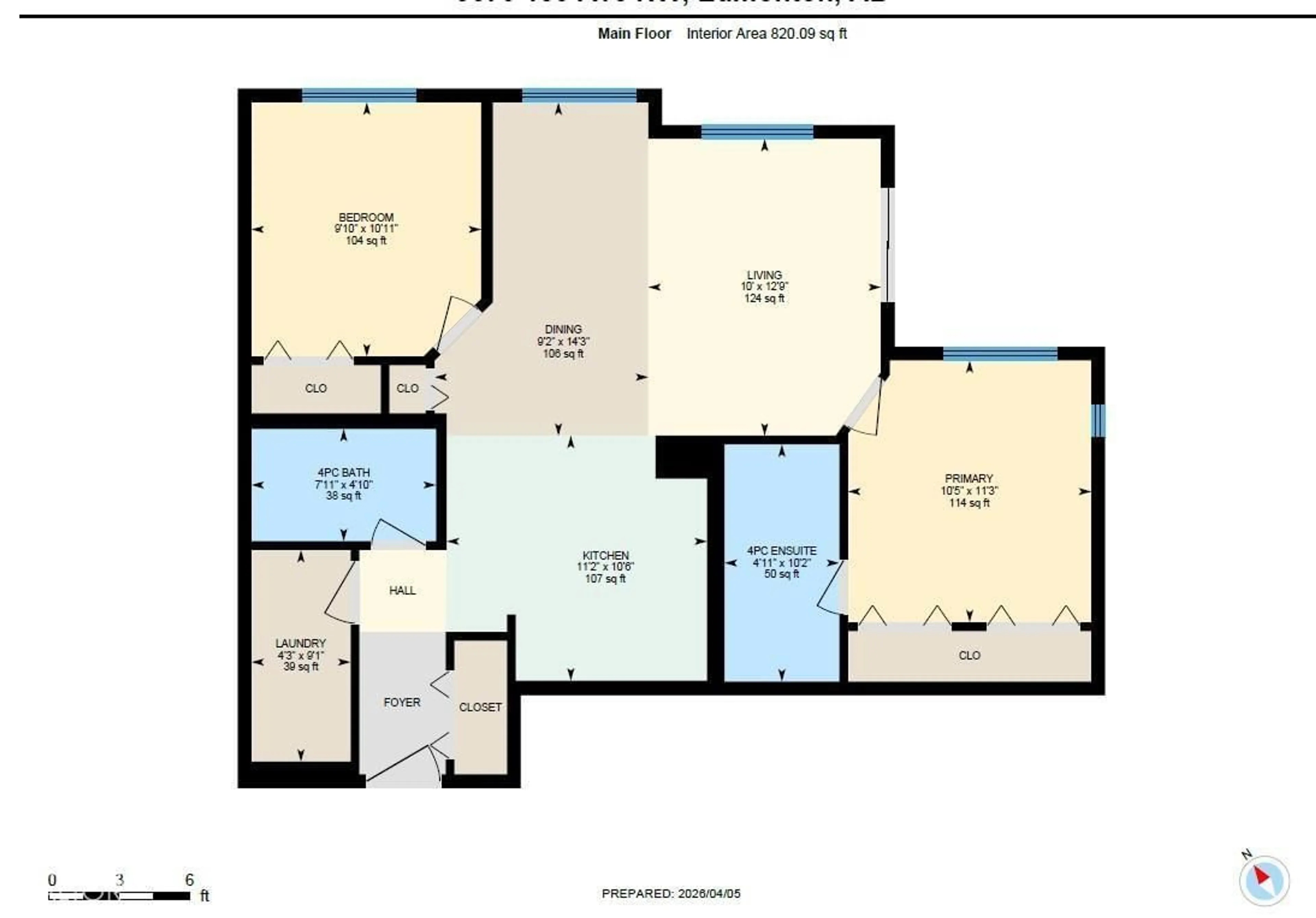 Floor plan for #402 - 3670 139 AV, Edmonton Alberta T5Y3N5