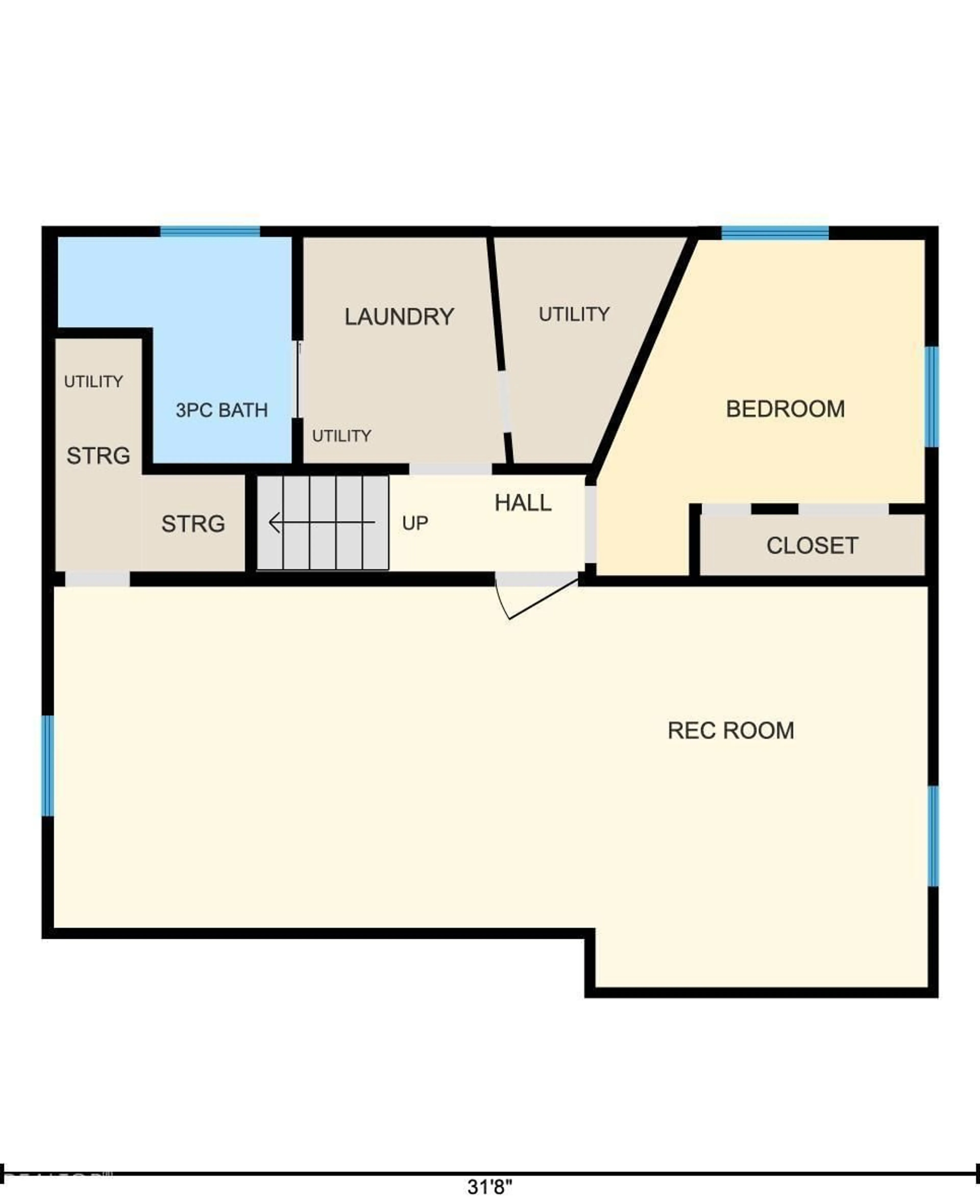 Floor plan for 3619 110 AV, Edmonton Alberta T5W0H6