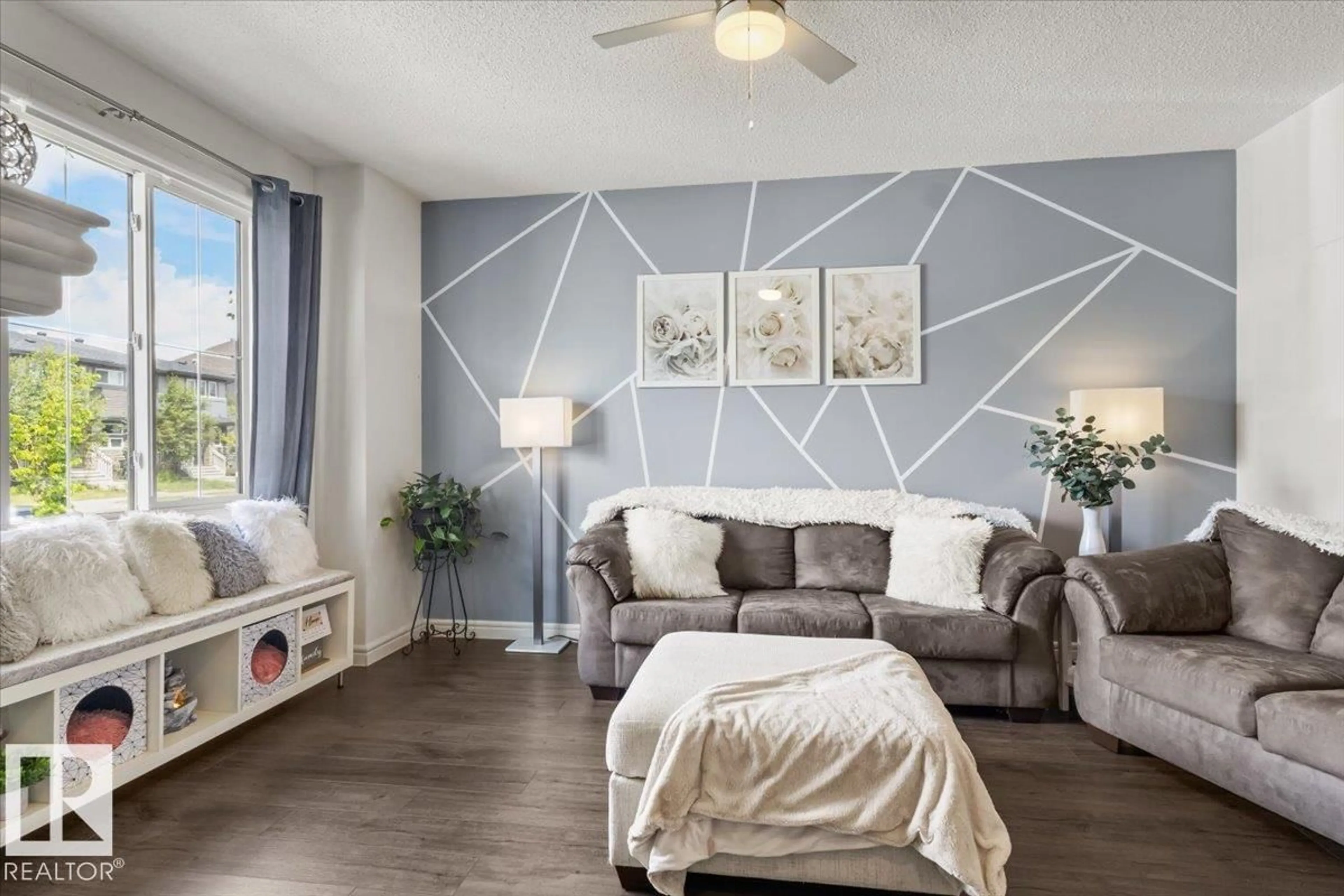 Living room with furniture, unknown for SW - 5213 22 AV, Edmonton Alberta T6X2H7