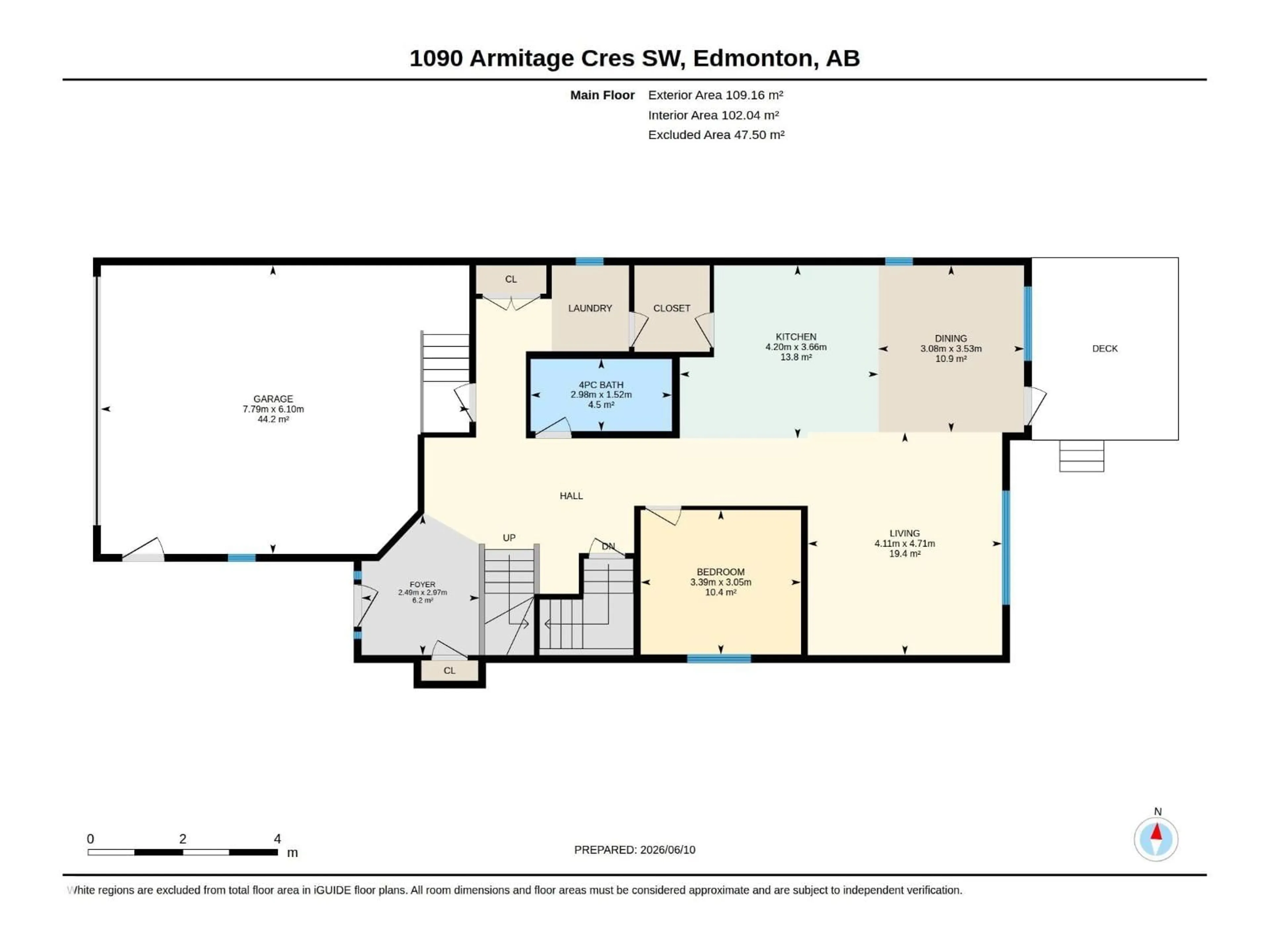 Floor plan for 1090 ARMITAGE CR, Edmonton Alberta T6W0H2
