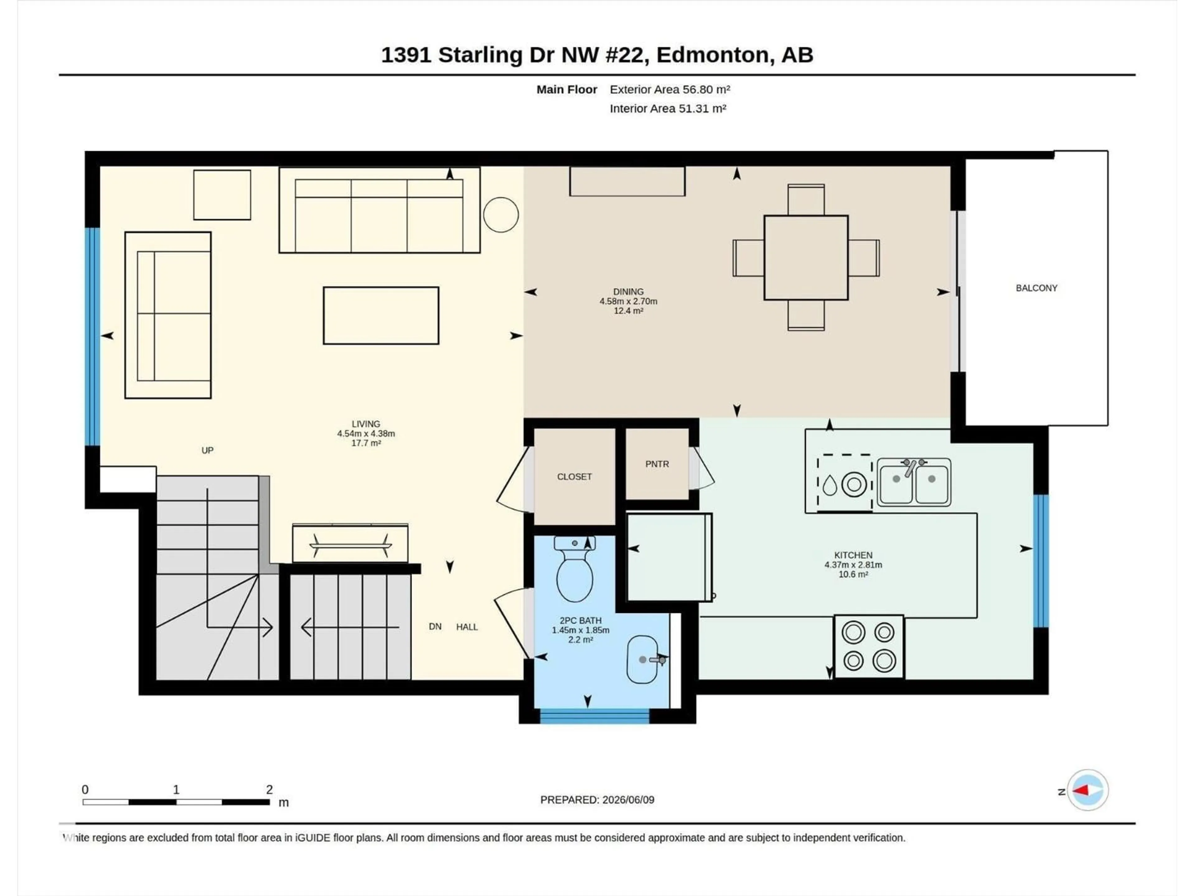 Floor plan for #22 - 1391 STARLING DR, Edmonton Alberta T5S0L3