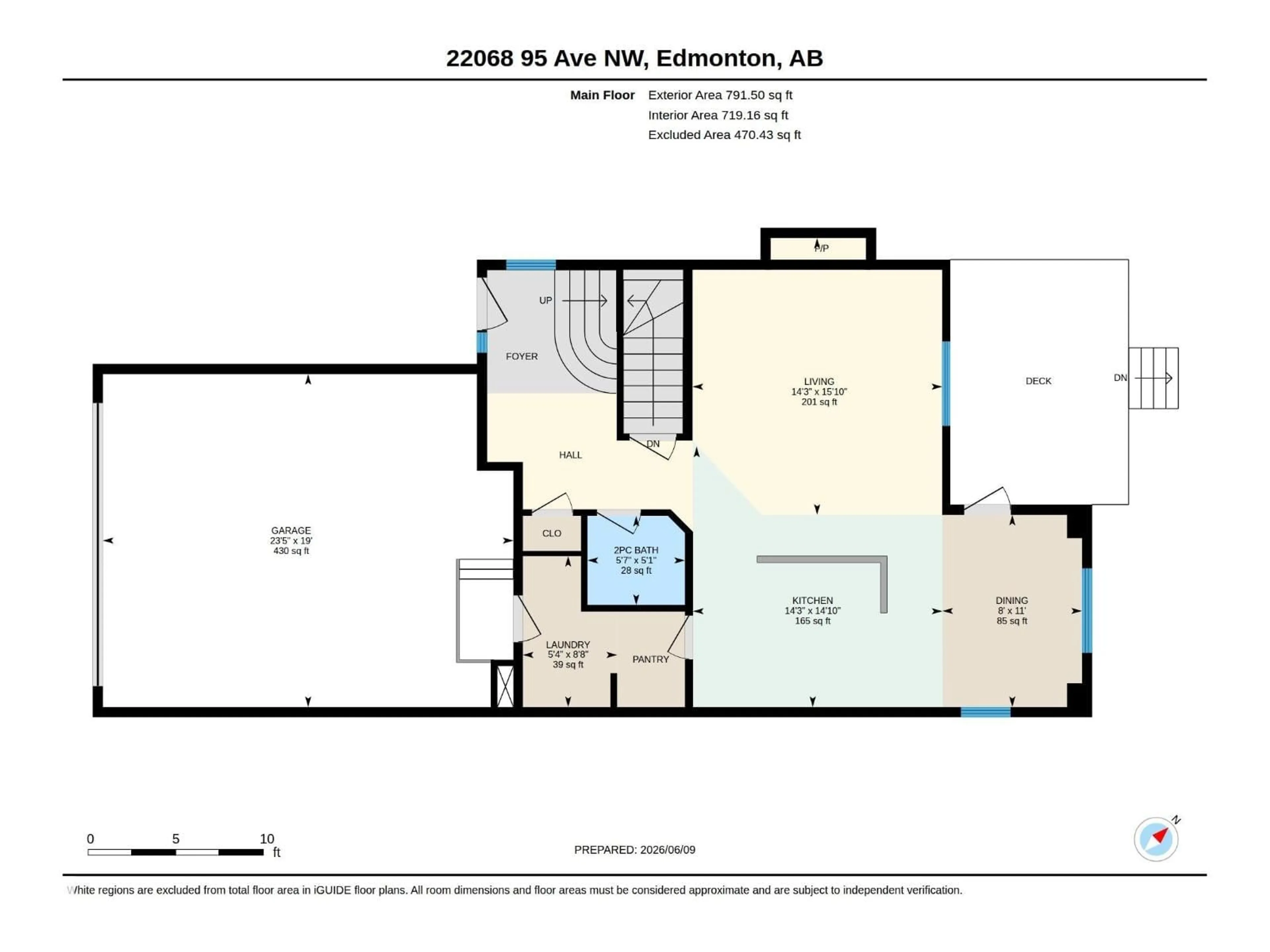 Floor plan for 22068 95 AV, Edmonton Alberta T5T4A8