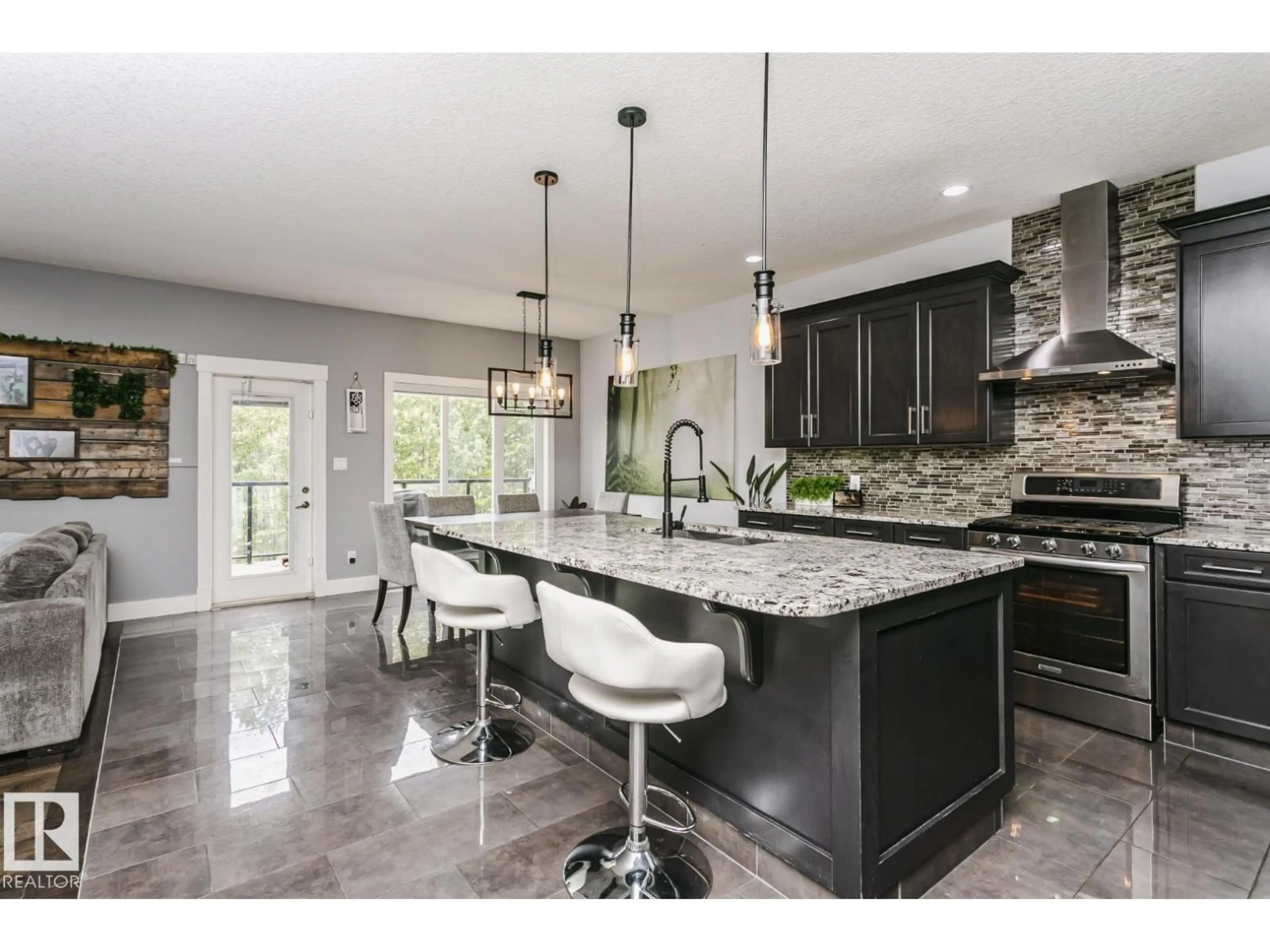 Open concept kitchen, ceramic/tile floor for 5414 64 ST, Beaumont Alberta T4X0H2