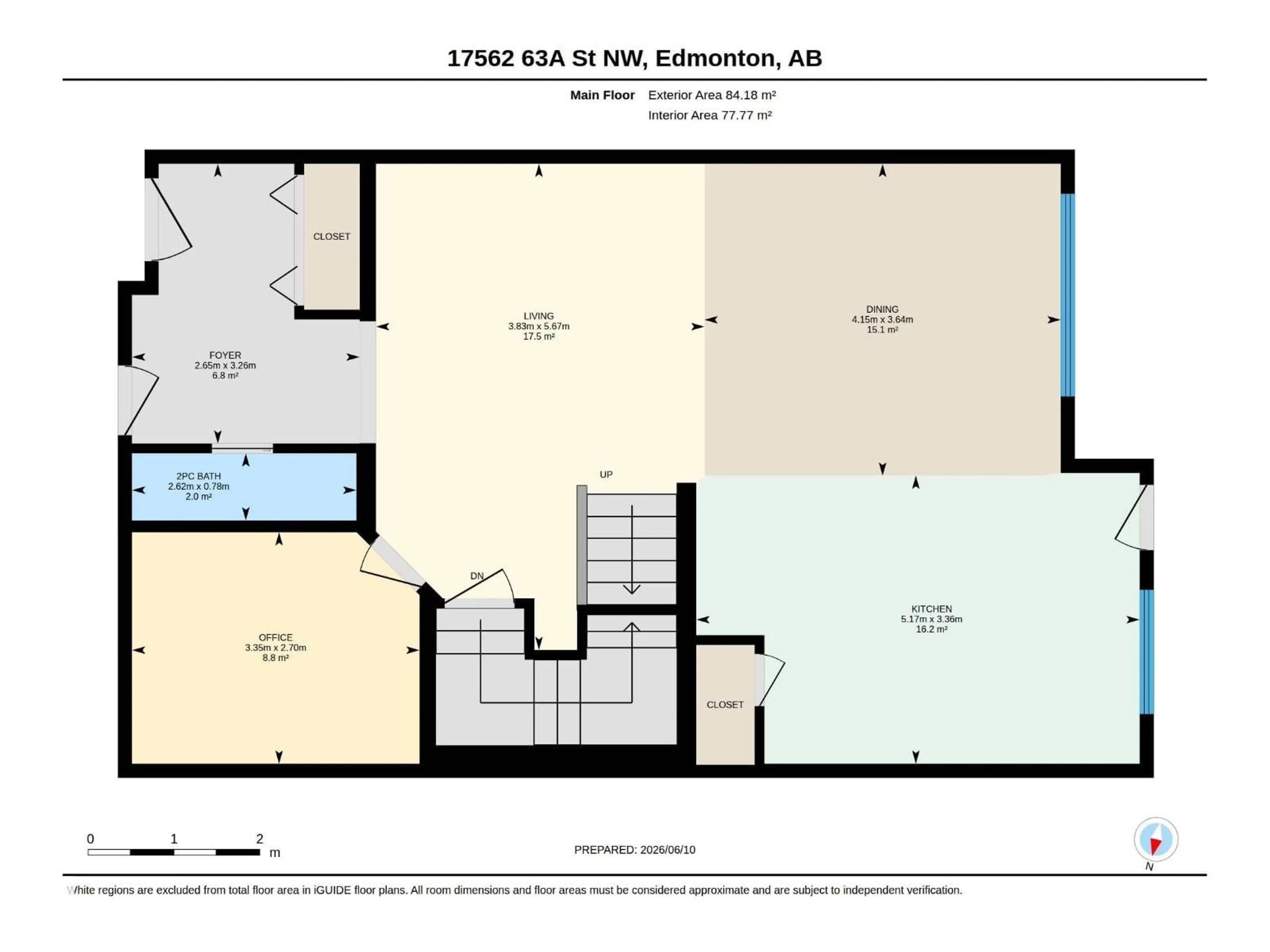 Floor plan for NW - 17562 63A ST, Edmonton Alberta T5Y4E6