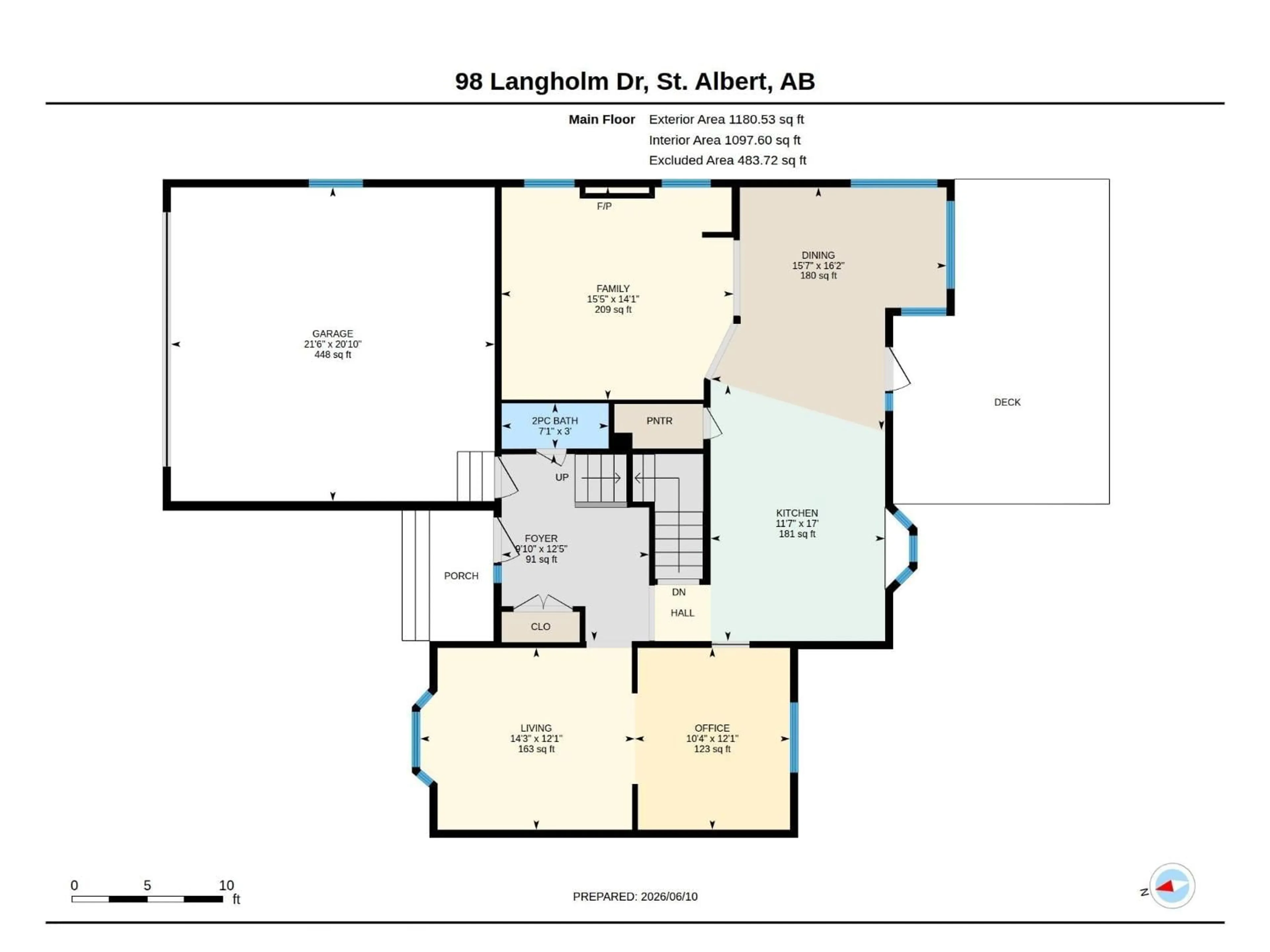 Floor plan for 98 LANGHOLM DR, St. Albert Alberta T8N4N6