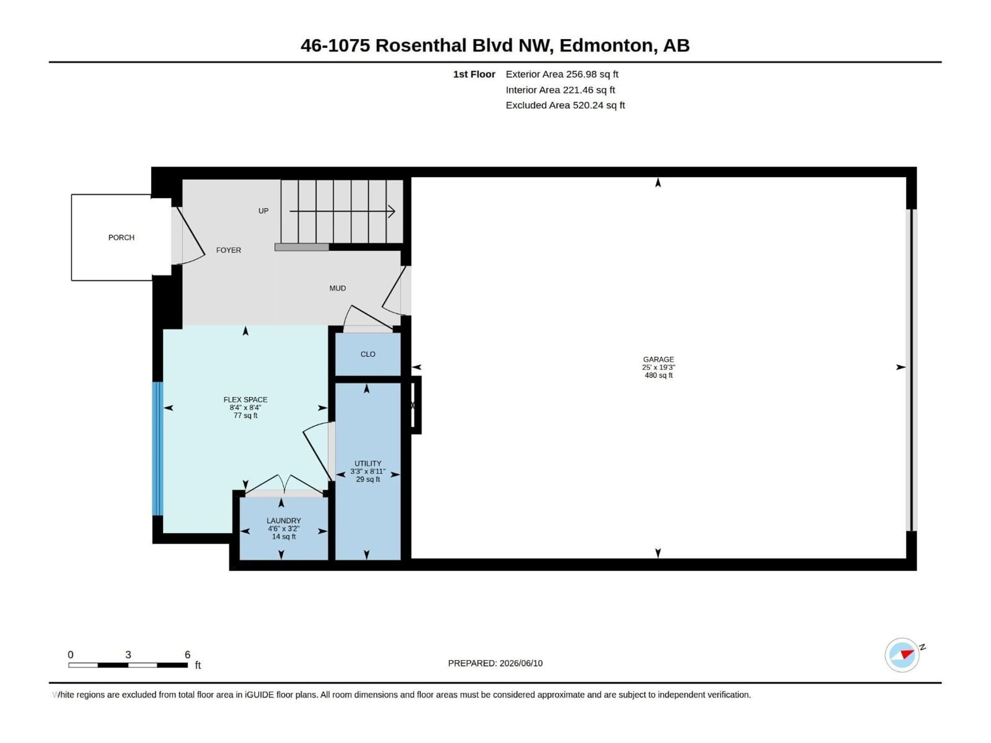 Floor plan for #46 - 1075 ROSENTHAL BV, Edmonton Alberta T5T7G5