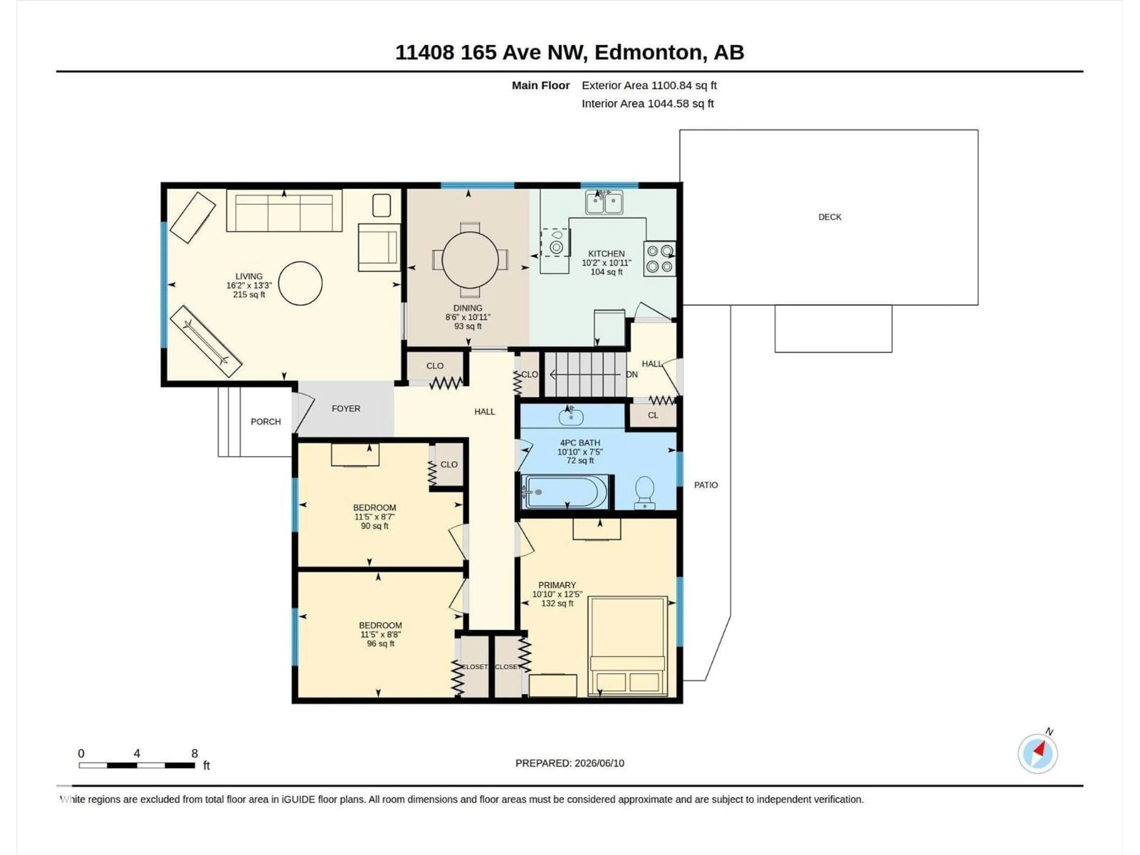 Floor plan for NW - 11408 165 AV, Edmonton Alberta T5X3W6