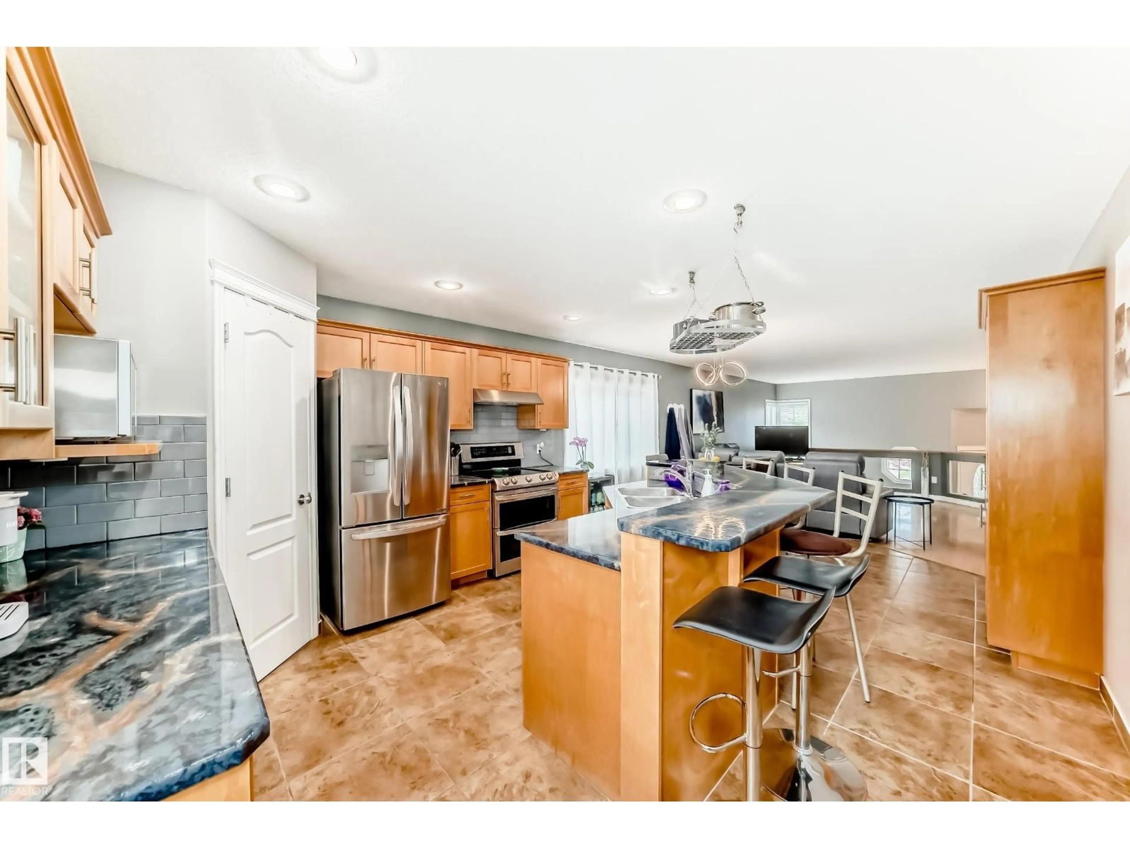 Open concept kitchen, ceramic/tile floor for 71 RIDGEHAVEN CR, Sherwood Park Alberta T8A6J1