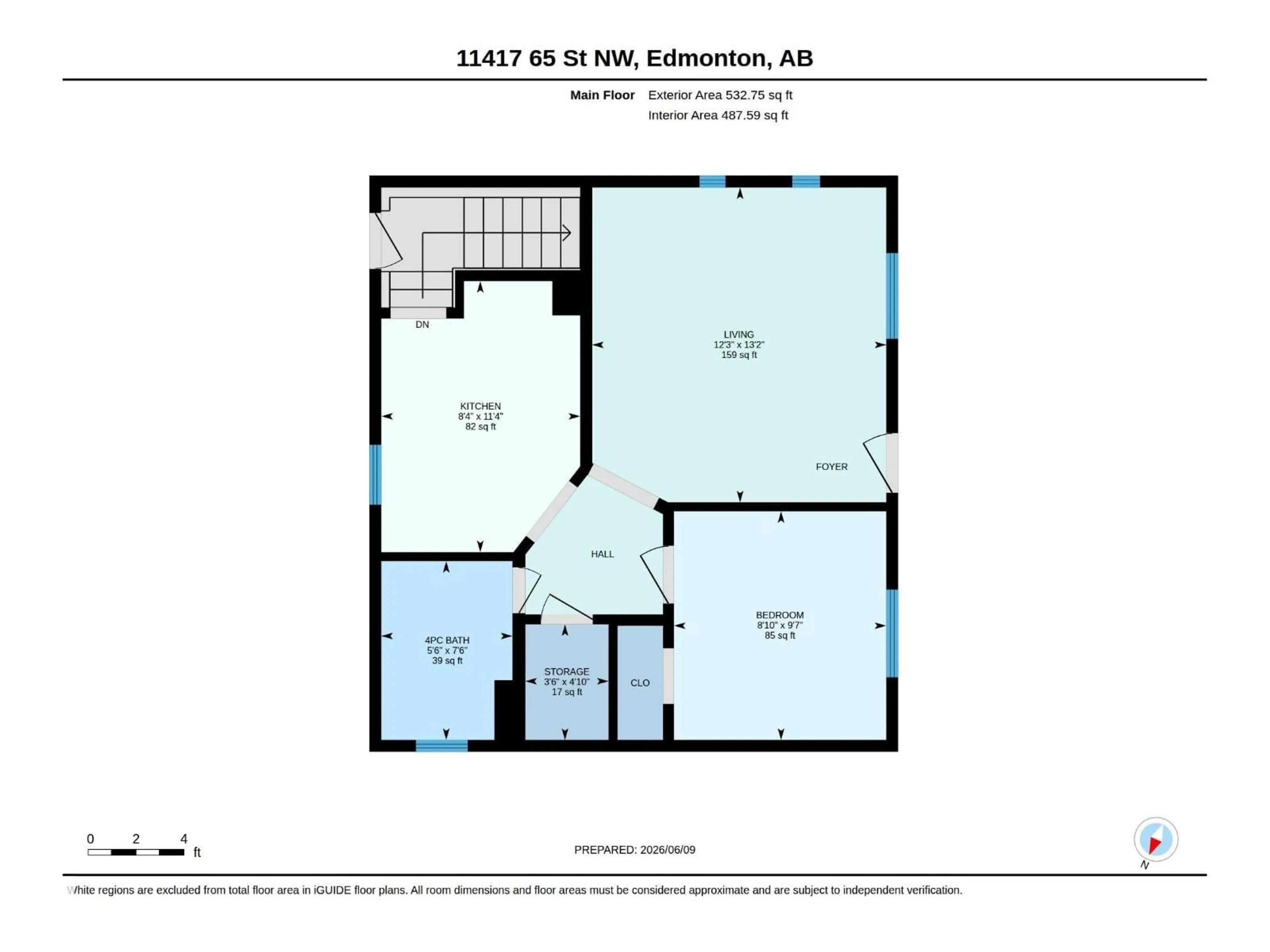 Floor plan for NW - 11417 65 ST, Edmonton Alberta T5W4K7