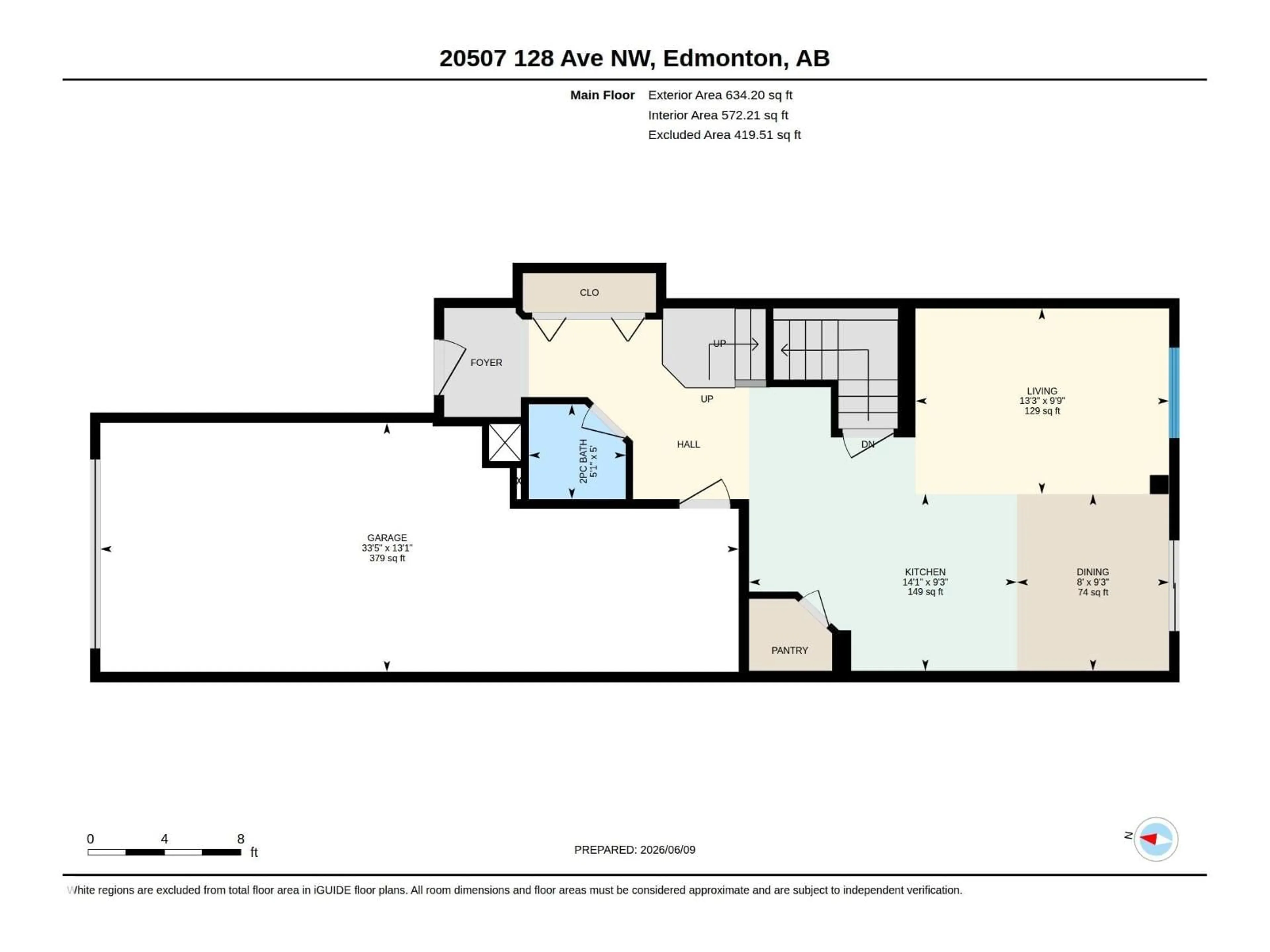 Floor plan for NW - 20507 128 AV, Edmonton Alberta T5S0L8