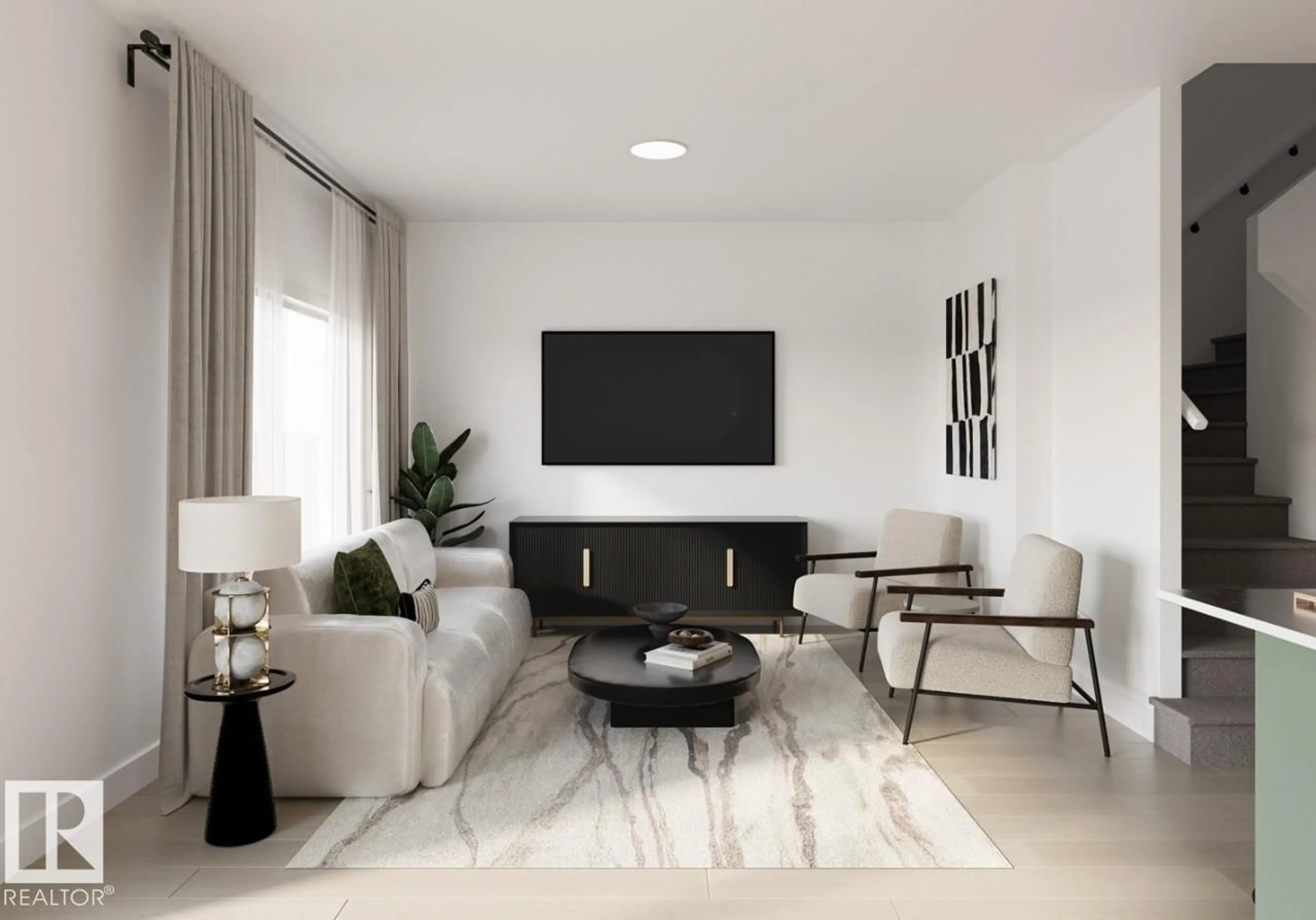 Living room with furniture, unknown for 1843 188 ST, Edmonton Alberta T6M3N6