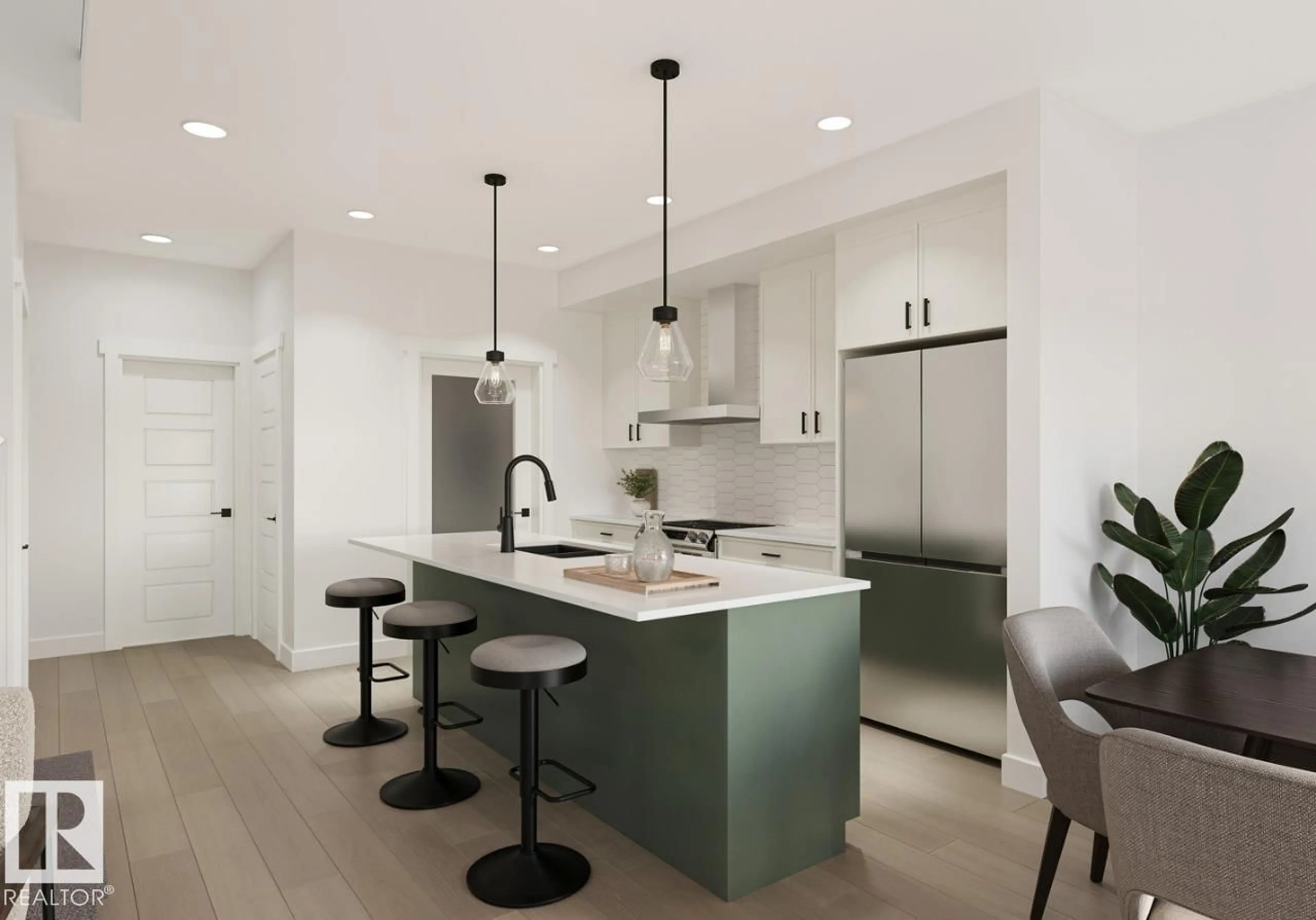 Contemporary kitchen, ceramic/tile floor for 1843 188 ST, Edmonton Alberta T6M3N6