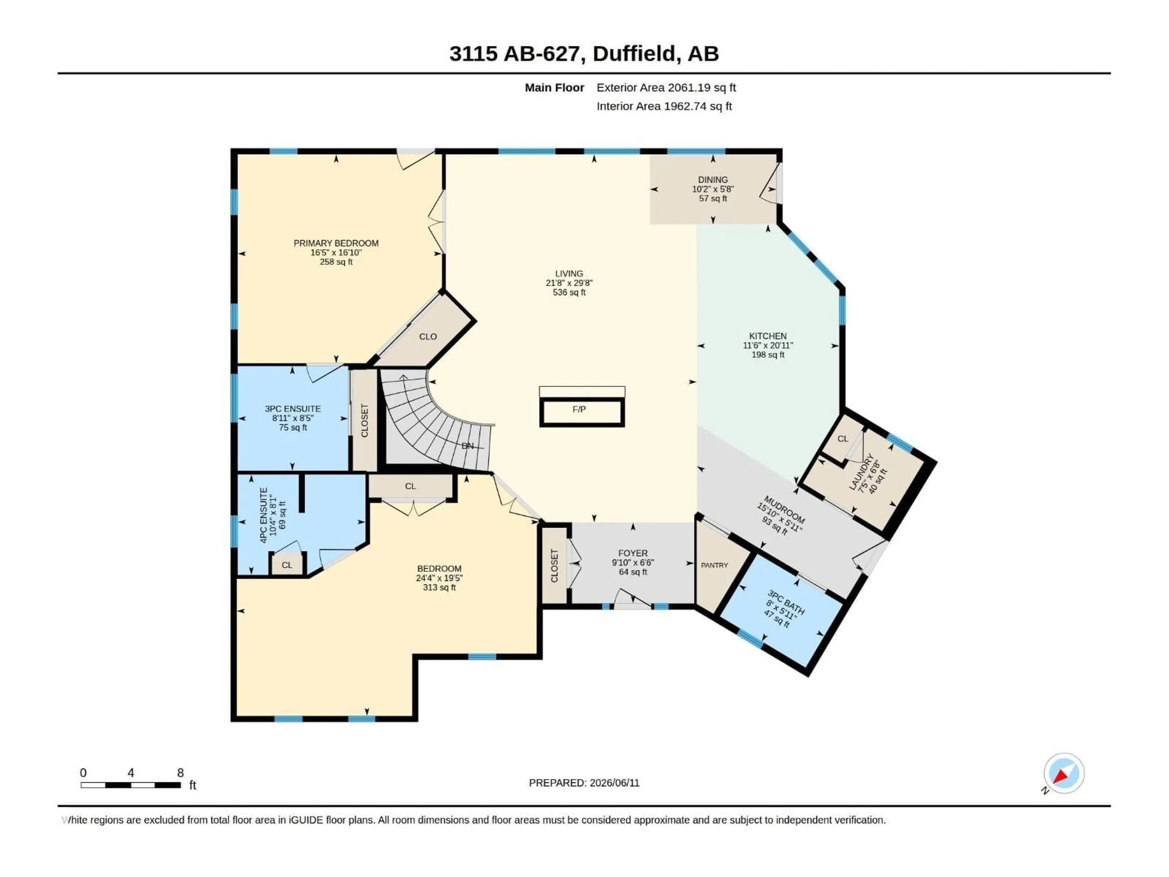 Floor plan for 3115 HGHWAY 627, Rural Parkland County Alberta T7Z2L3