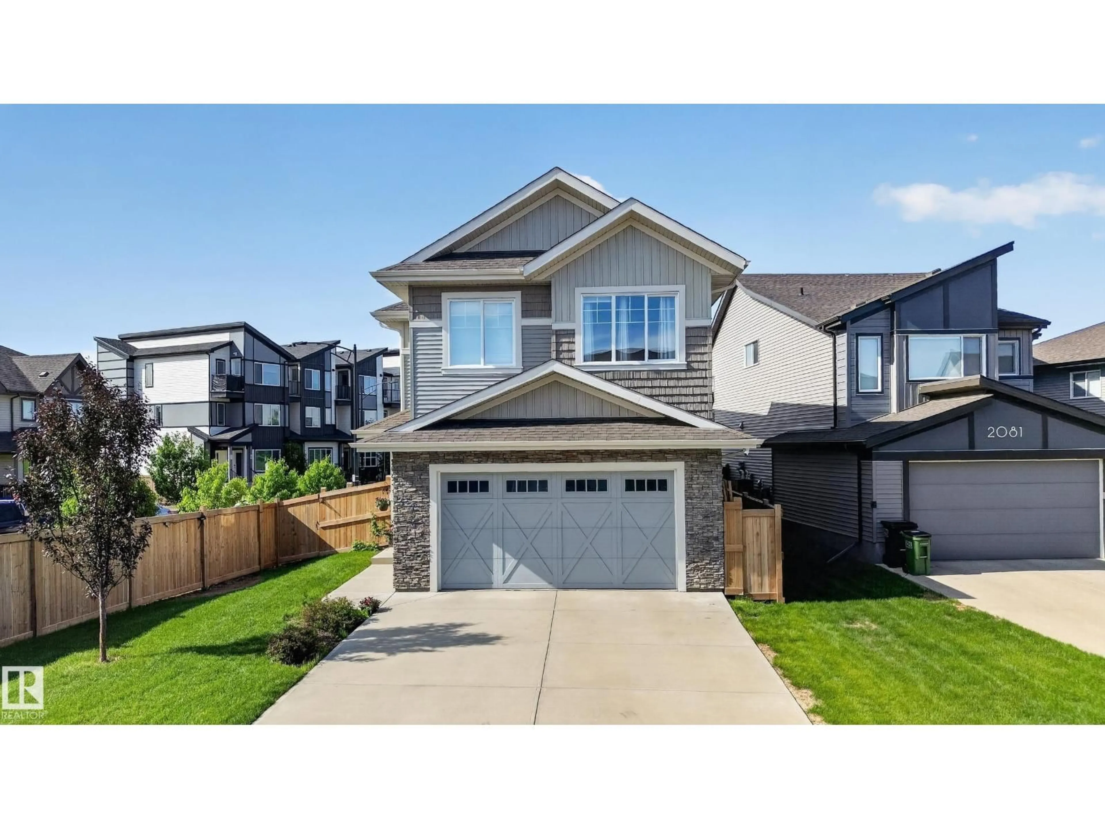 Home with vinyl exterior material, street for 2083 PRICE LANDING LD, Edmonton Alberta T6W3W1