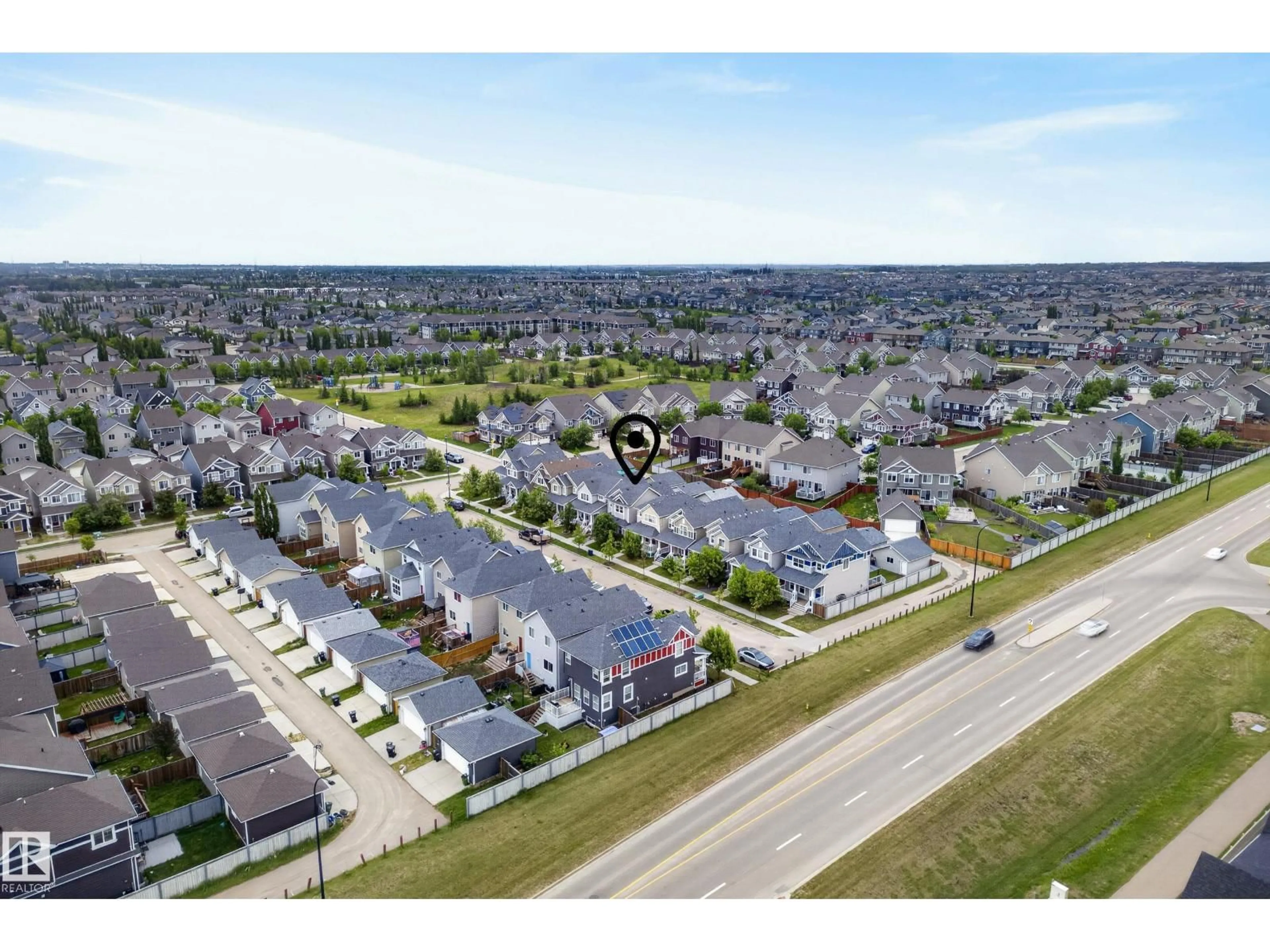 A pic from outside/outdoor area/front of a property/back of a property/a pic from drone, street for 2325 69A ST, Edmonton Alberta T6X1Z3