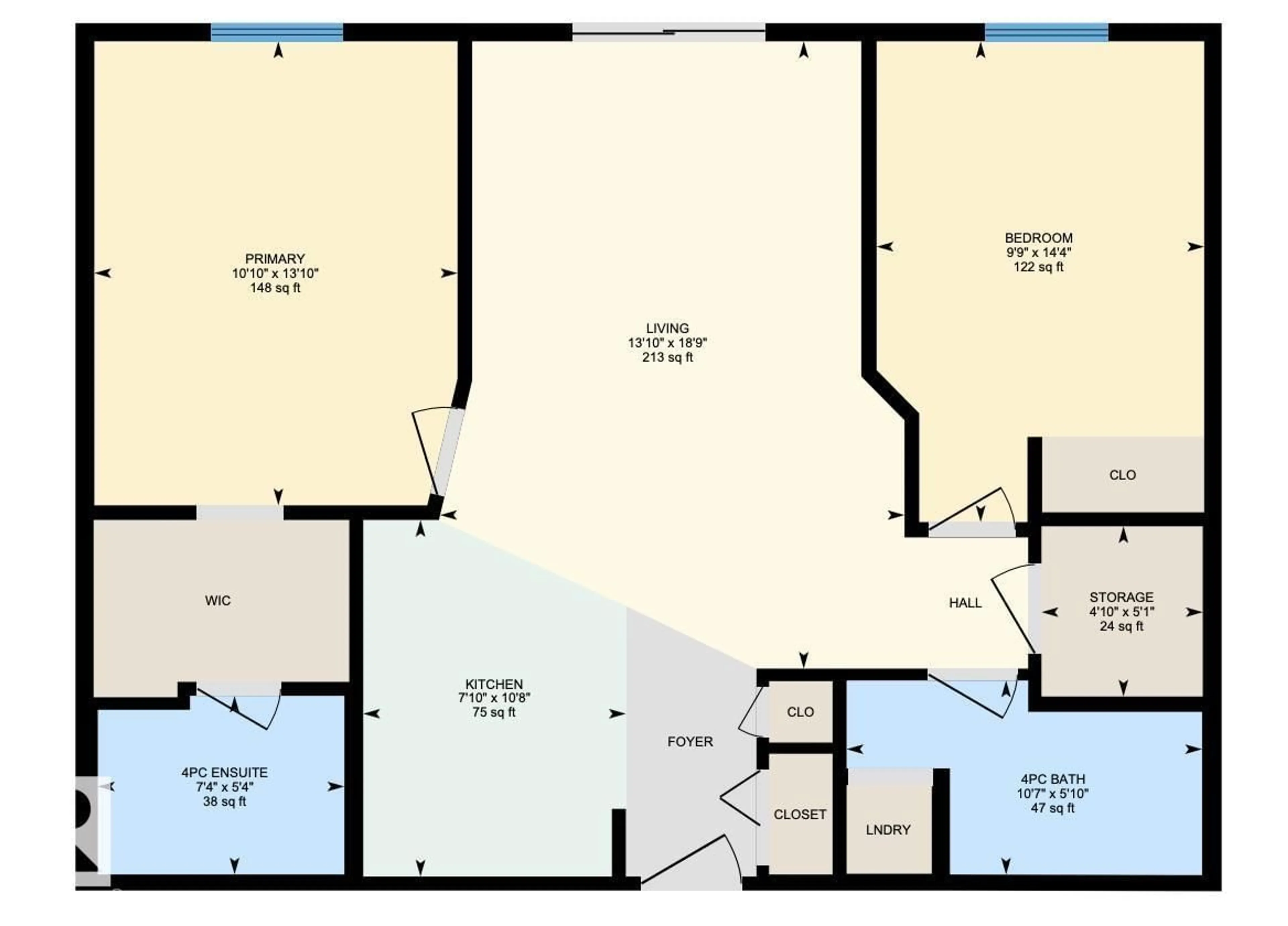 Floor plan for 111 - 3425 19 NW, Edmonton Alberta T6T2B5