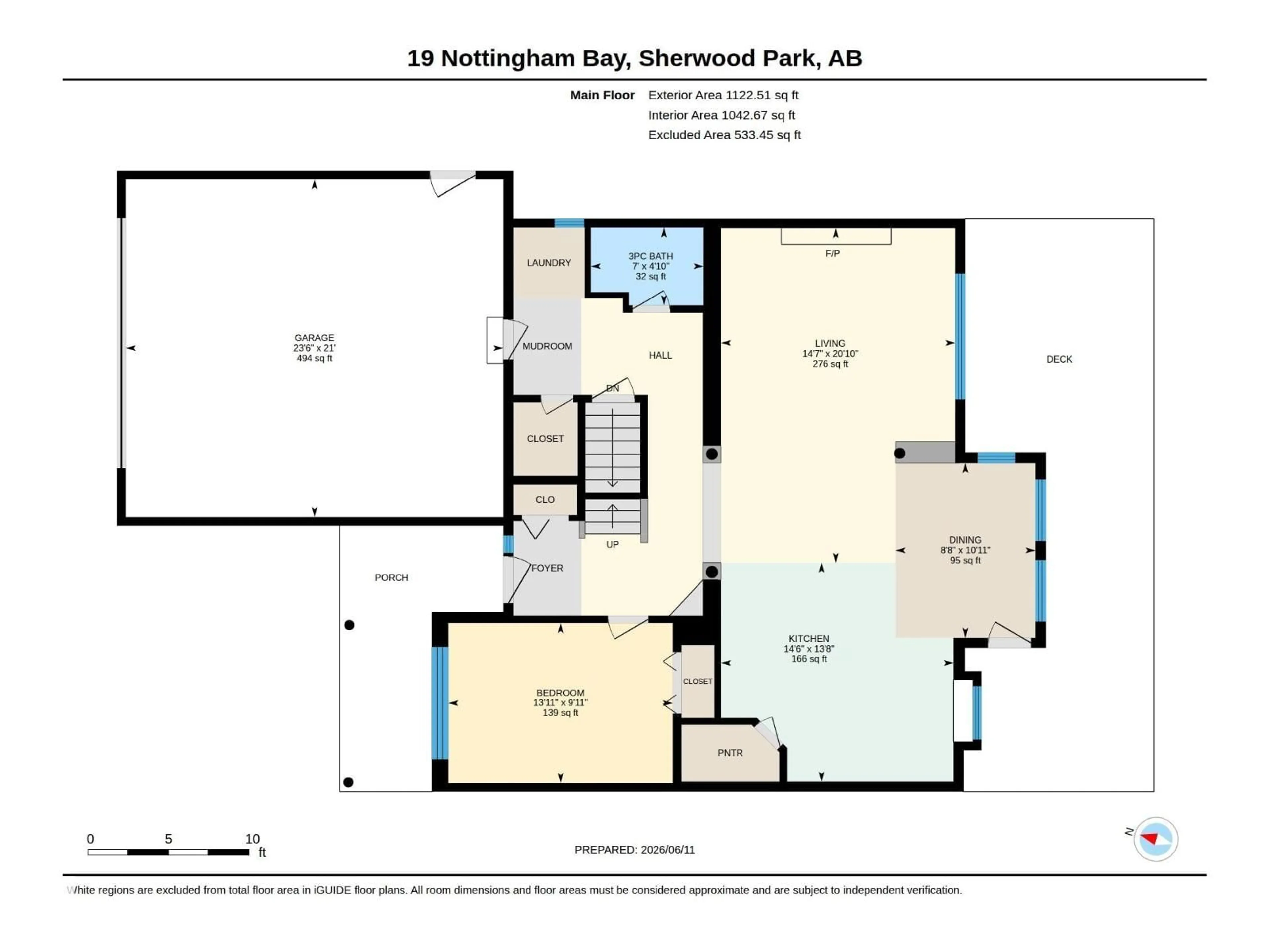 Floor plan for 19 NOTTINGHAM BA, Sherwood Park Alberta T8A5Z6