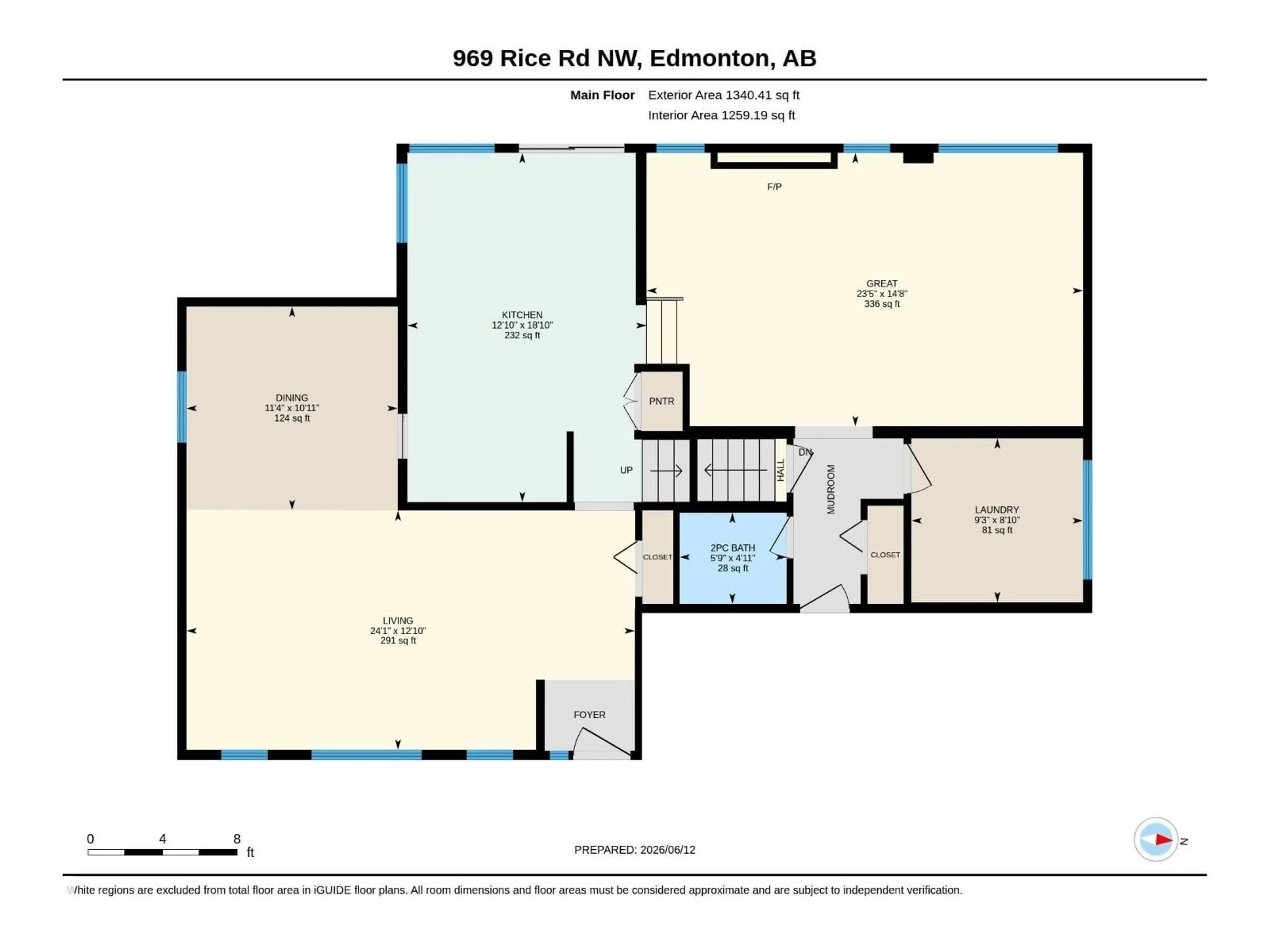 Floor plan for 969 RICE RD, Edmonton Alberta T6R1B1