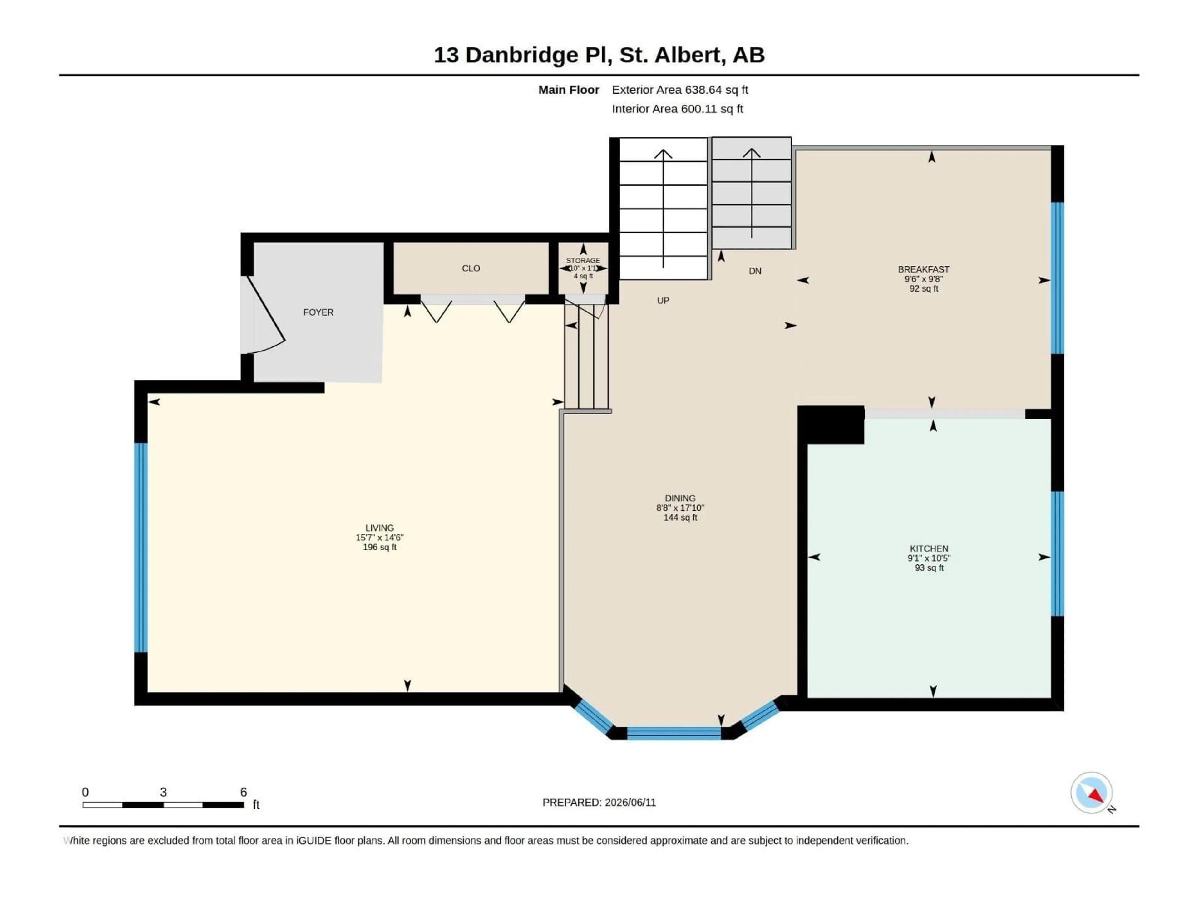 Floor plan for 13 DANBRIDGE PL, St. Albert Alberta T8N4V5