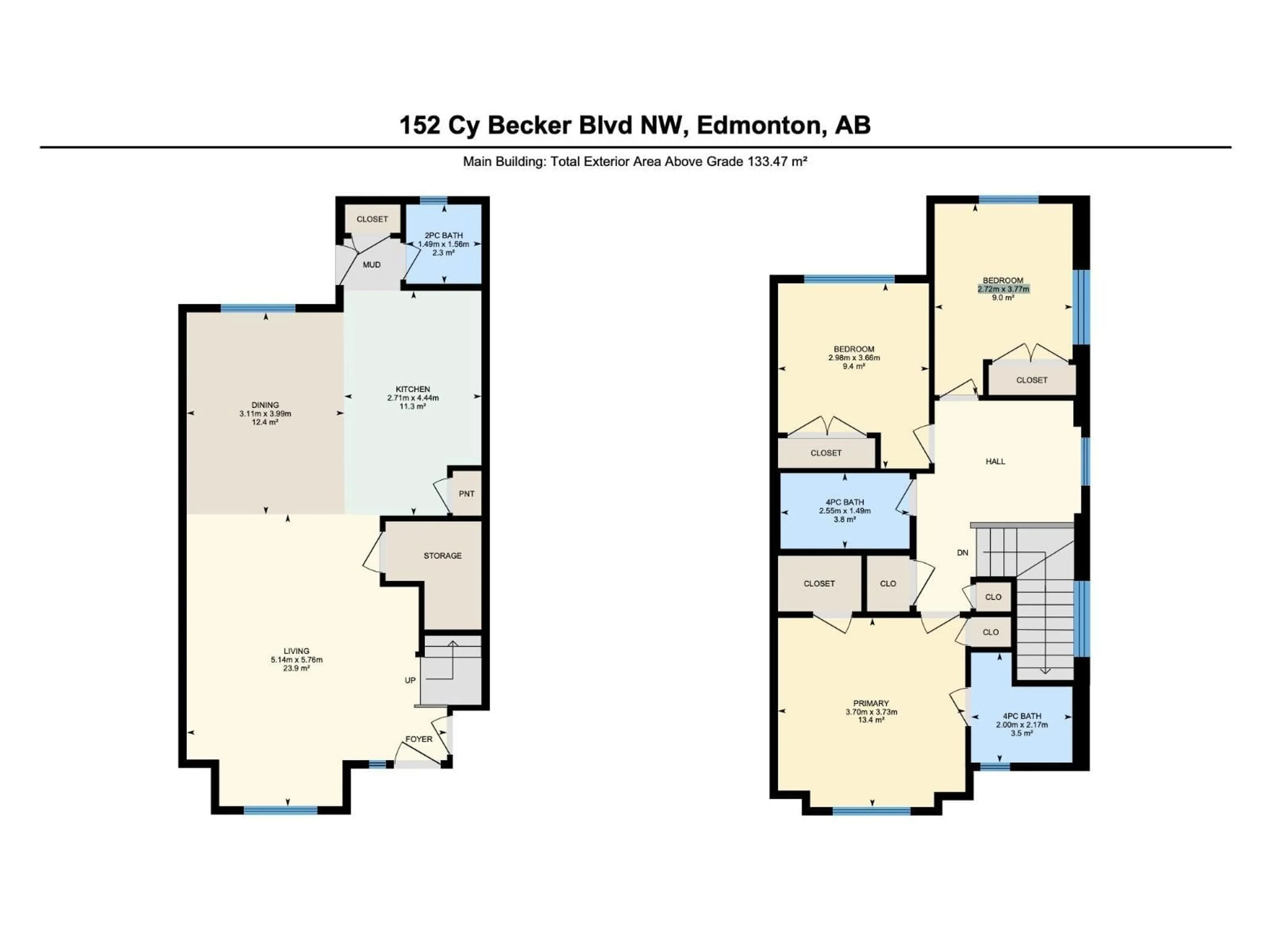 Floor plan for 152 CY BECKER BV, Edmonton Alberta T5Y0X2
