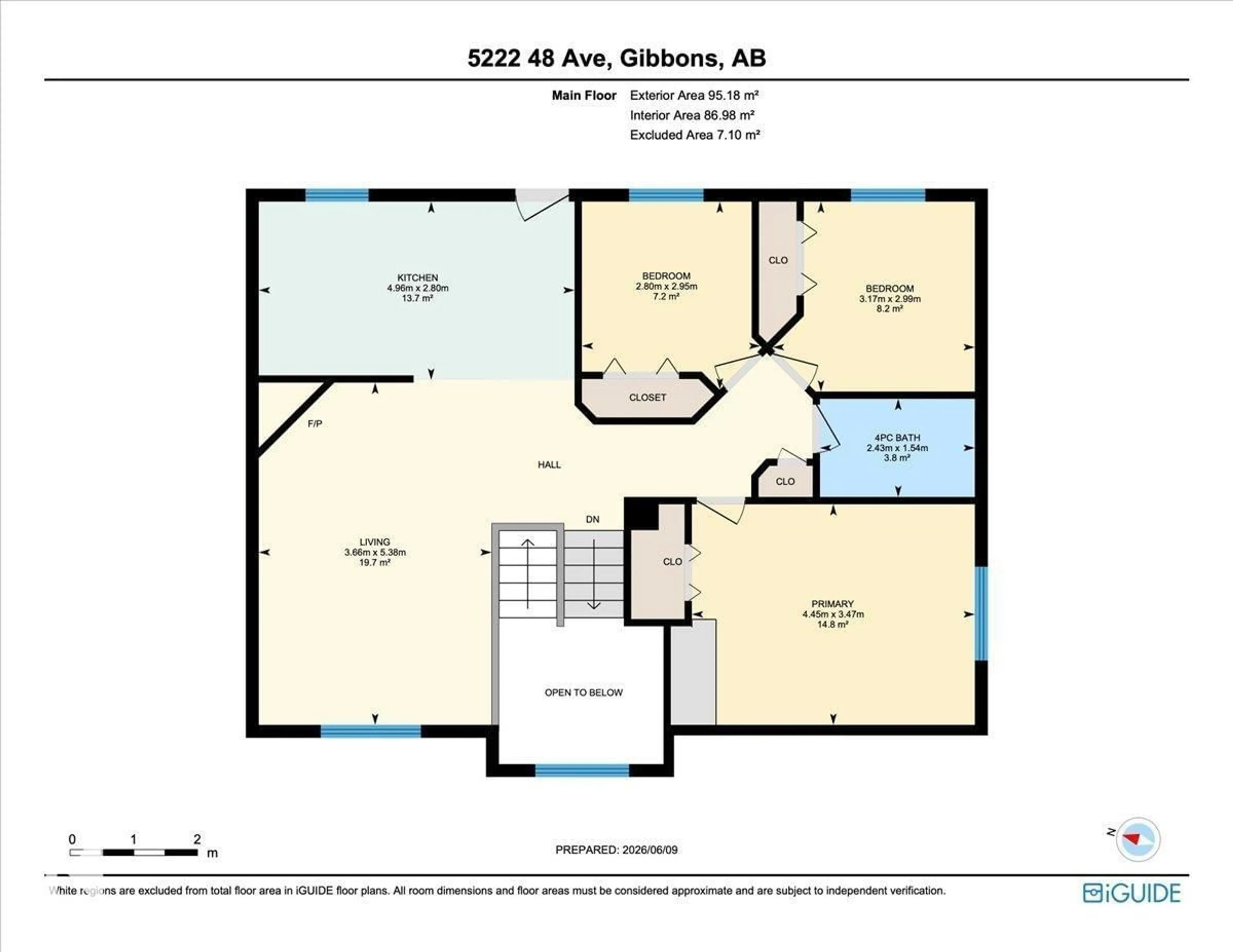 Floor plan for 5222 48 AV, Gibbons Alberta T0A1N0