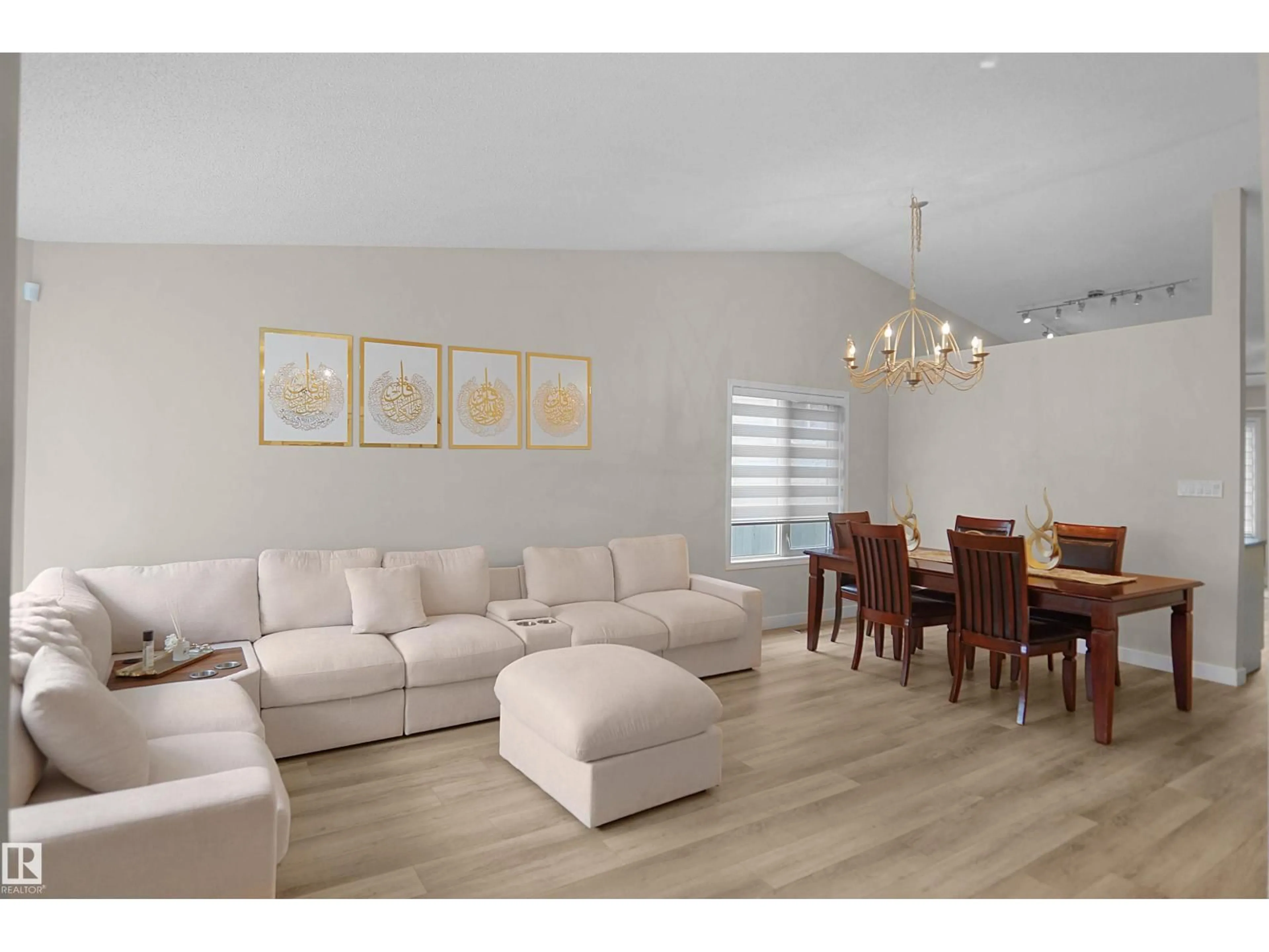 Living room with furniture, wood/laminate floor for 15536 70 ST, Edmonton Alberta T5Z2Y6