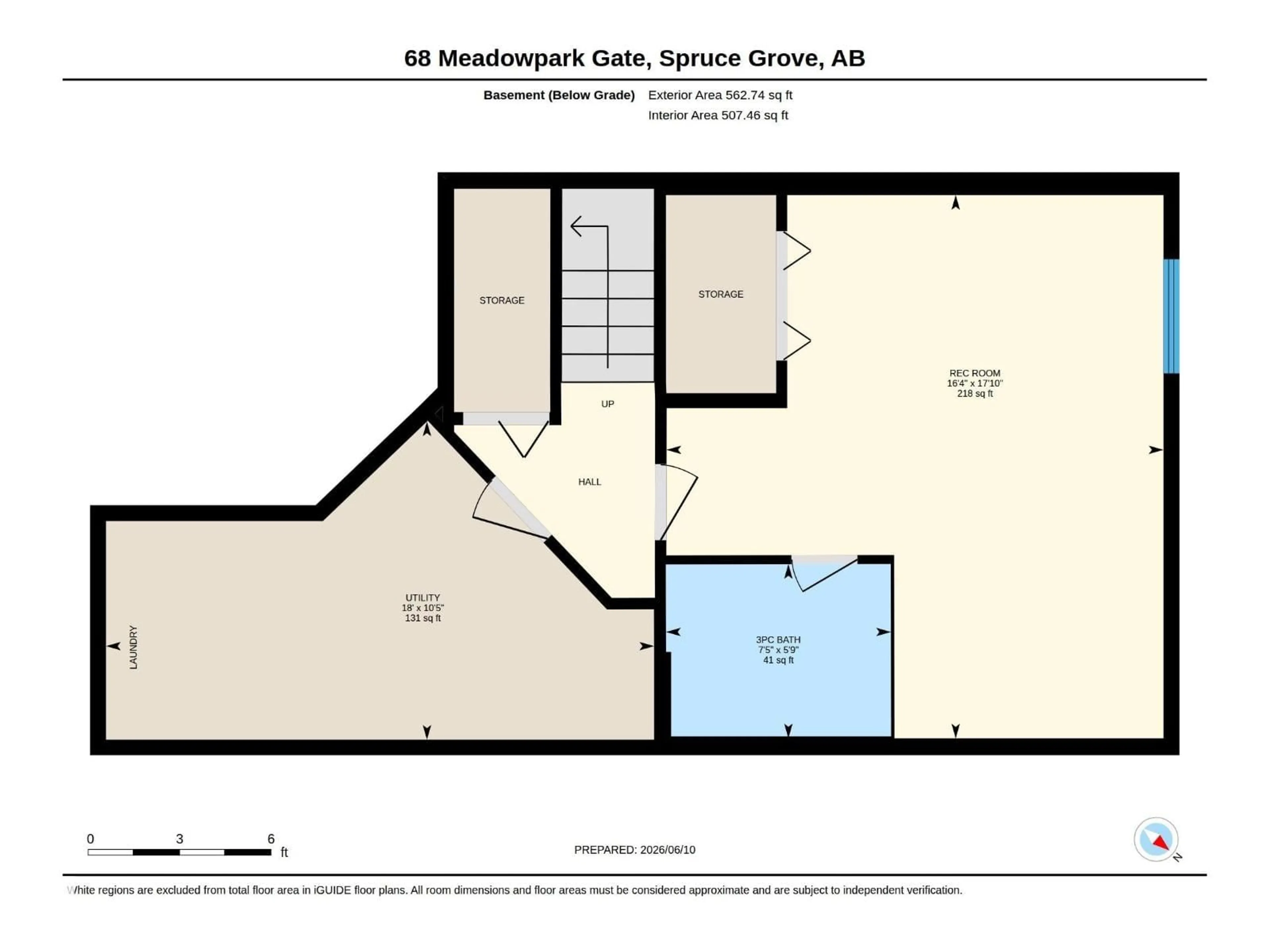 Floor plan for 68 MEADOWPARK GA, Spruce Grove Alberta T7X0T9