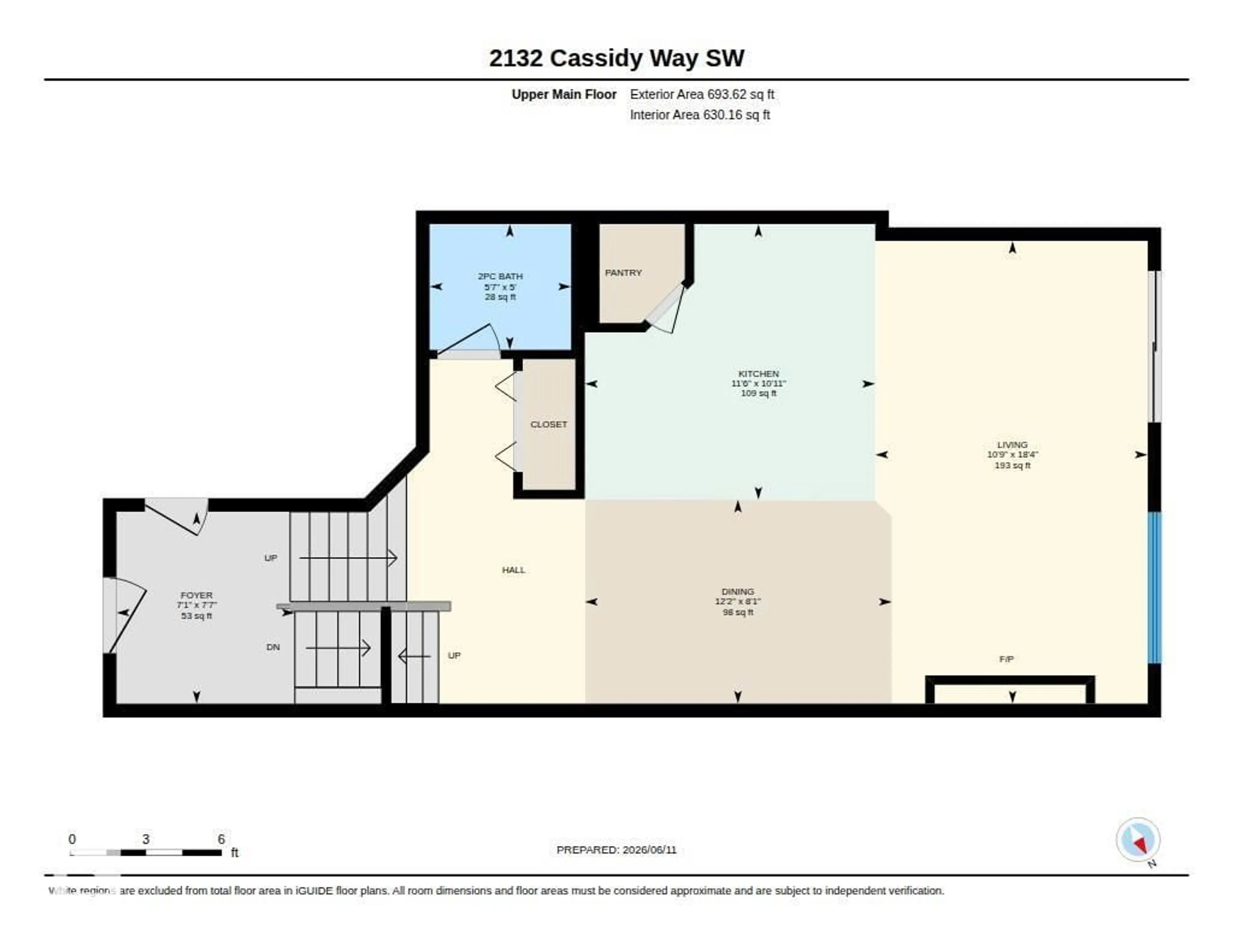 Floor plan for 2132 CASSIDY WD, Edmonton Alberta T6W3E1