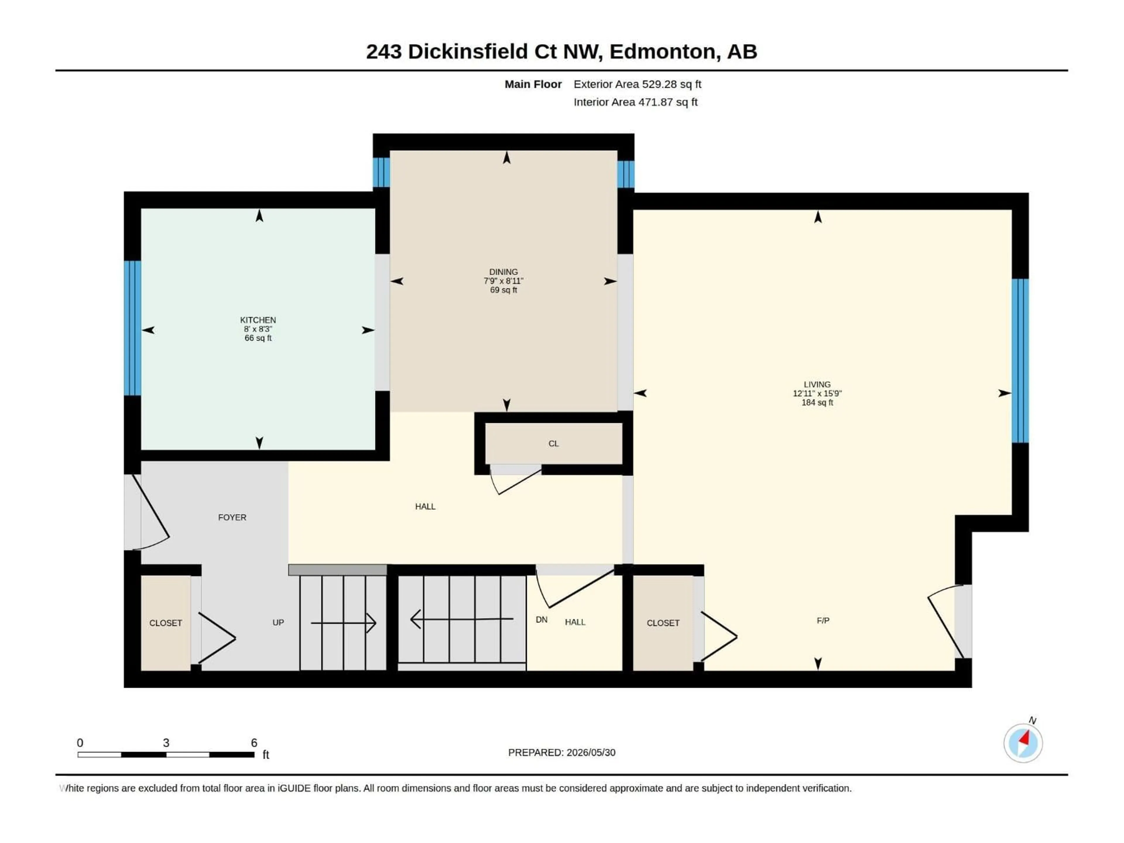 Floor plan for 243 DICKINSFIELD CT, Edmonton Alberta T5E5V8