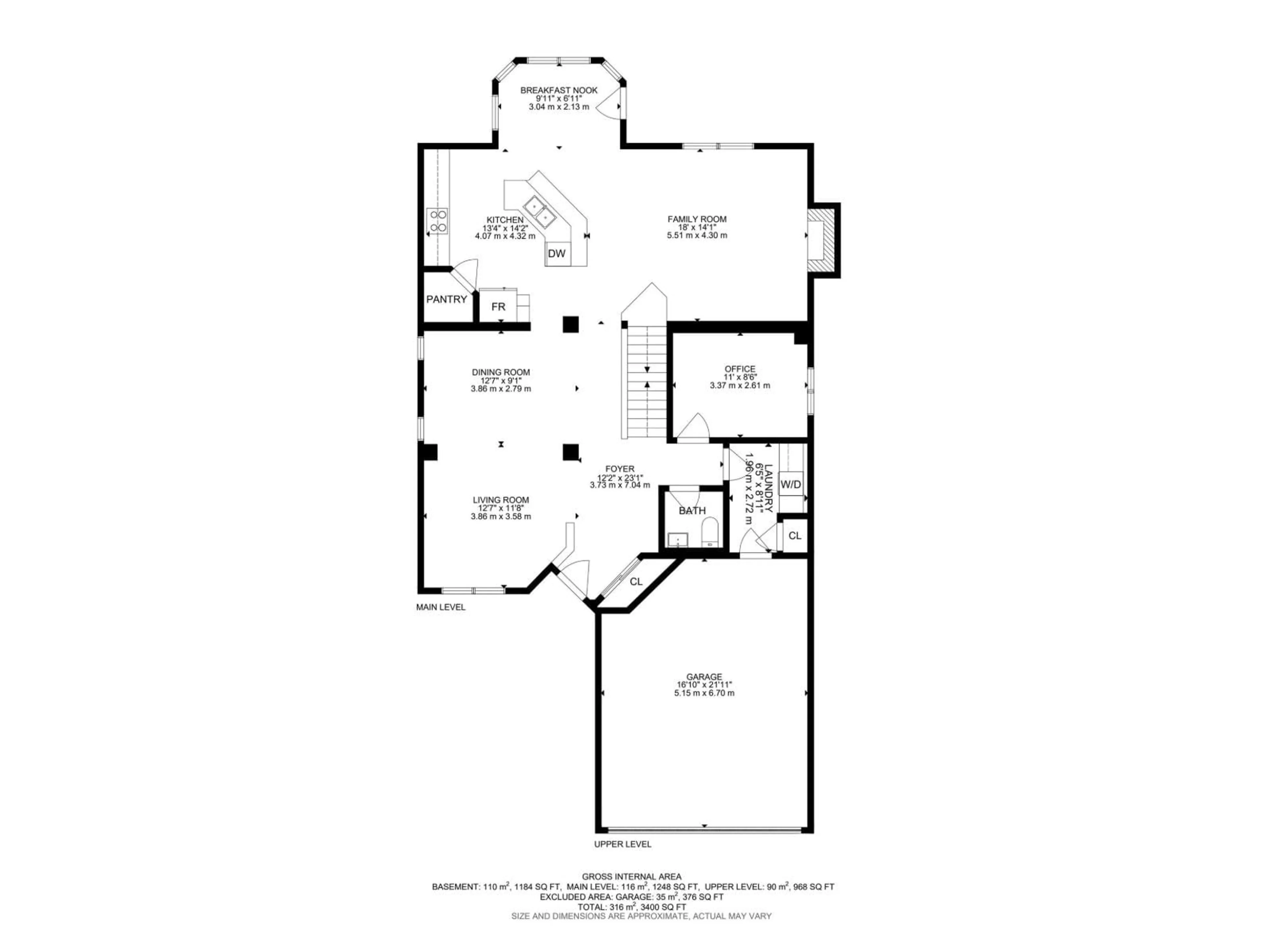Floor plan for 7365 SINGER WY, Edmonton Alberta T6R3S1