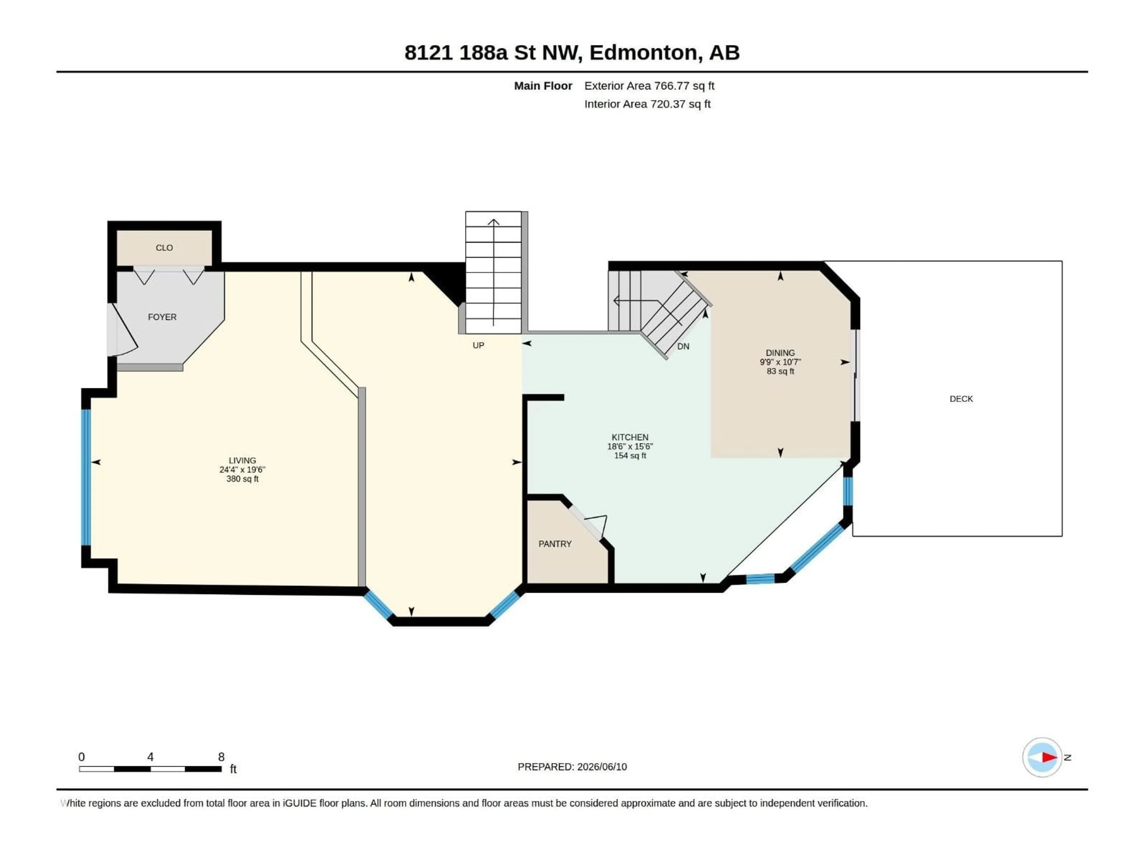 Floor plan for NW - 8121 188A ST, Edmonton Alberta T5T5A8