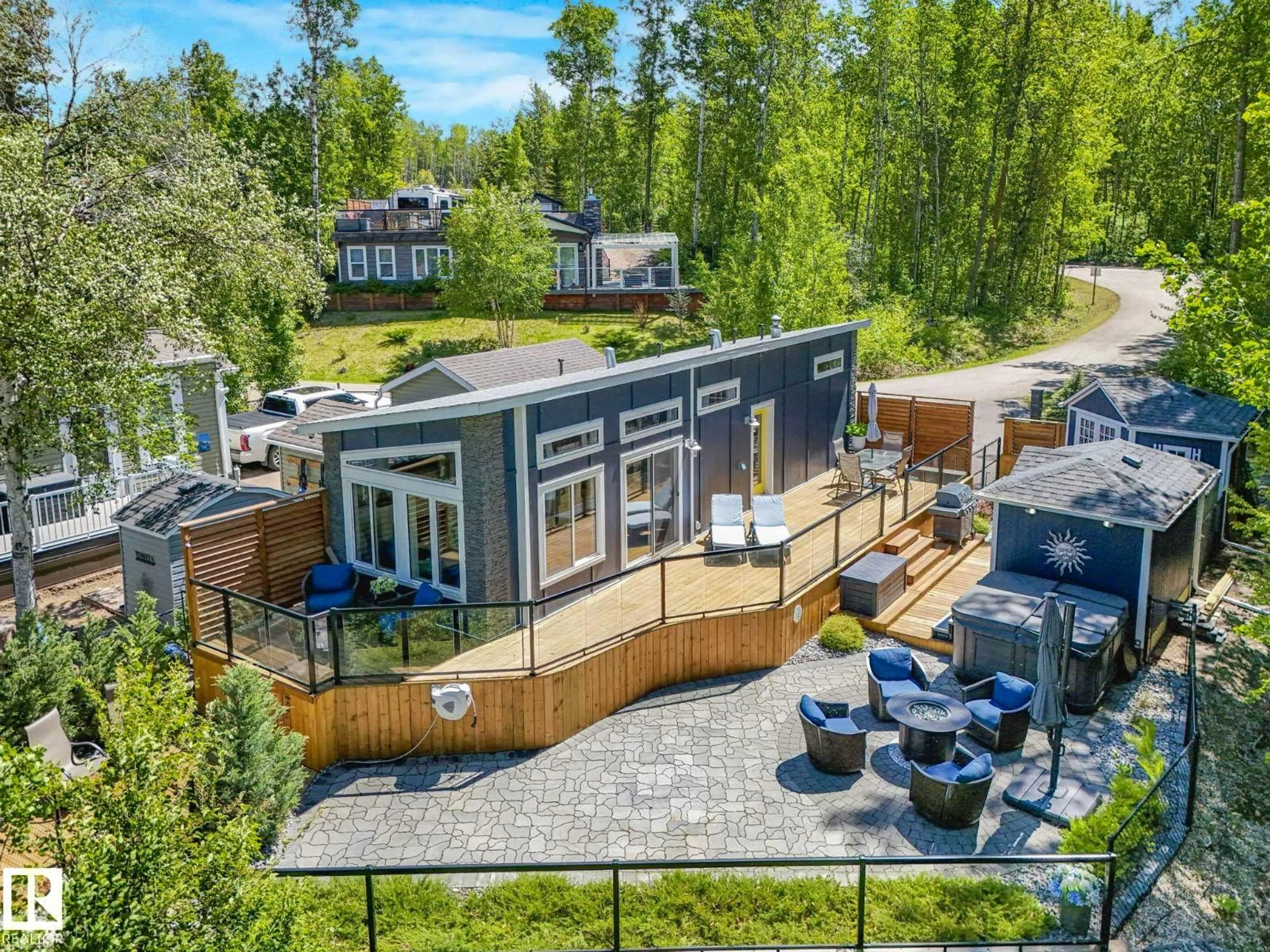 A pic from outside/outdoor area/front of a property/back of a property/a pic from drone, street for 53509 RGE ROAD 60, Rural Parkland County Alberta T0E0W0