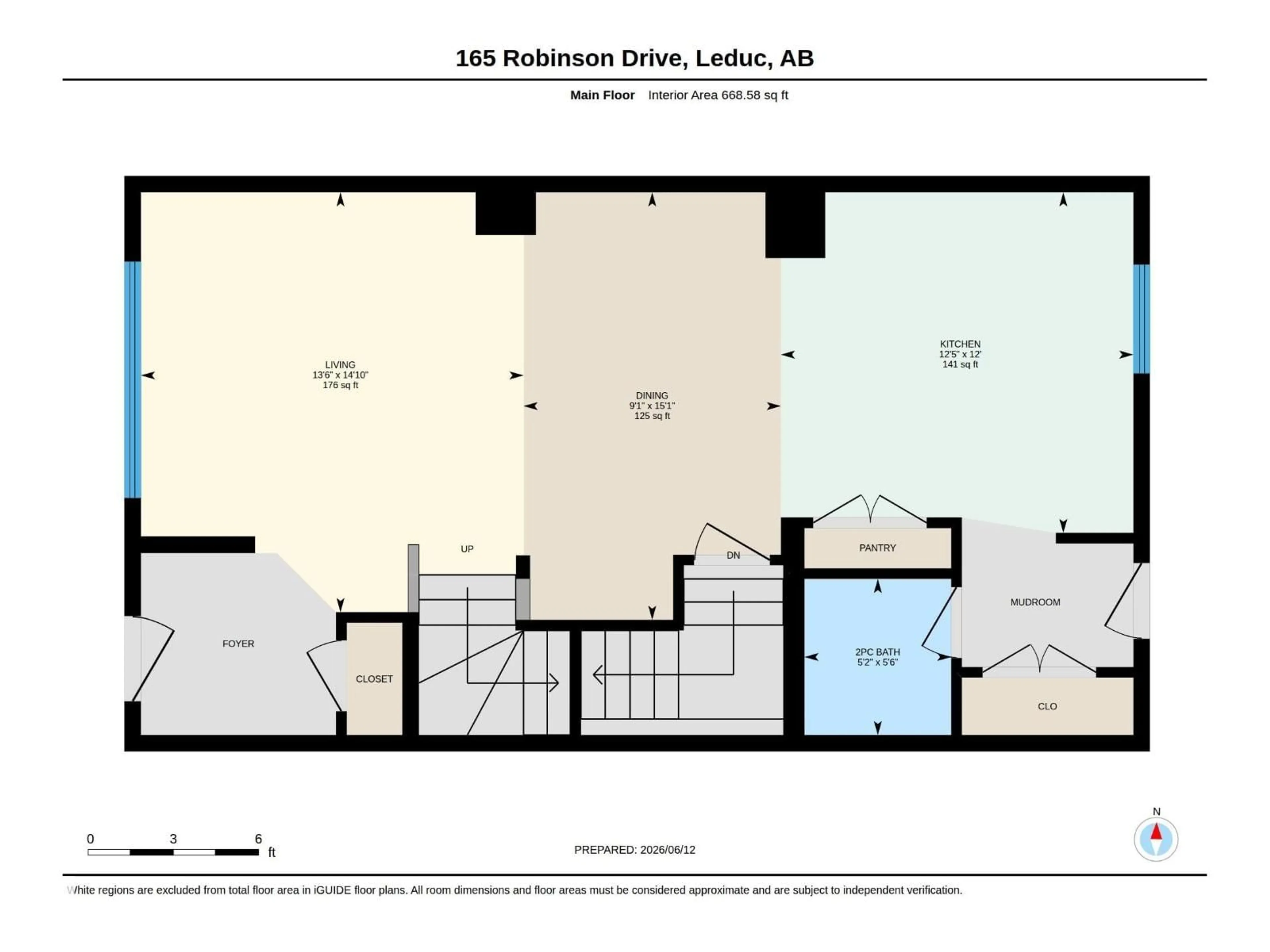 Floor plan for 165 ROBINSON DR, Leduc Alberta T9E1G5