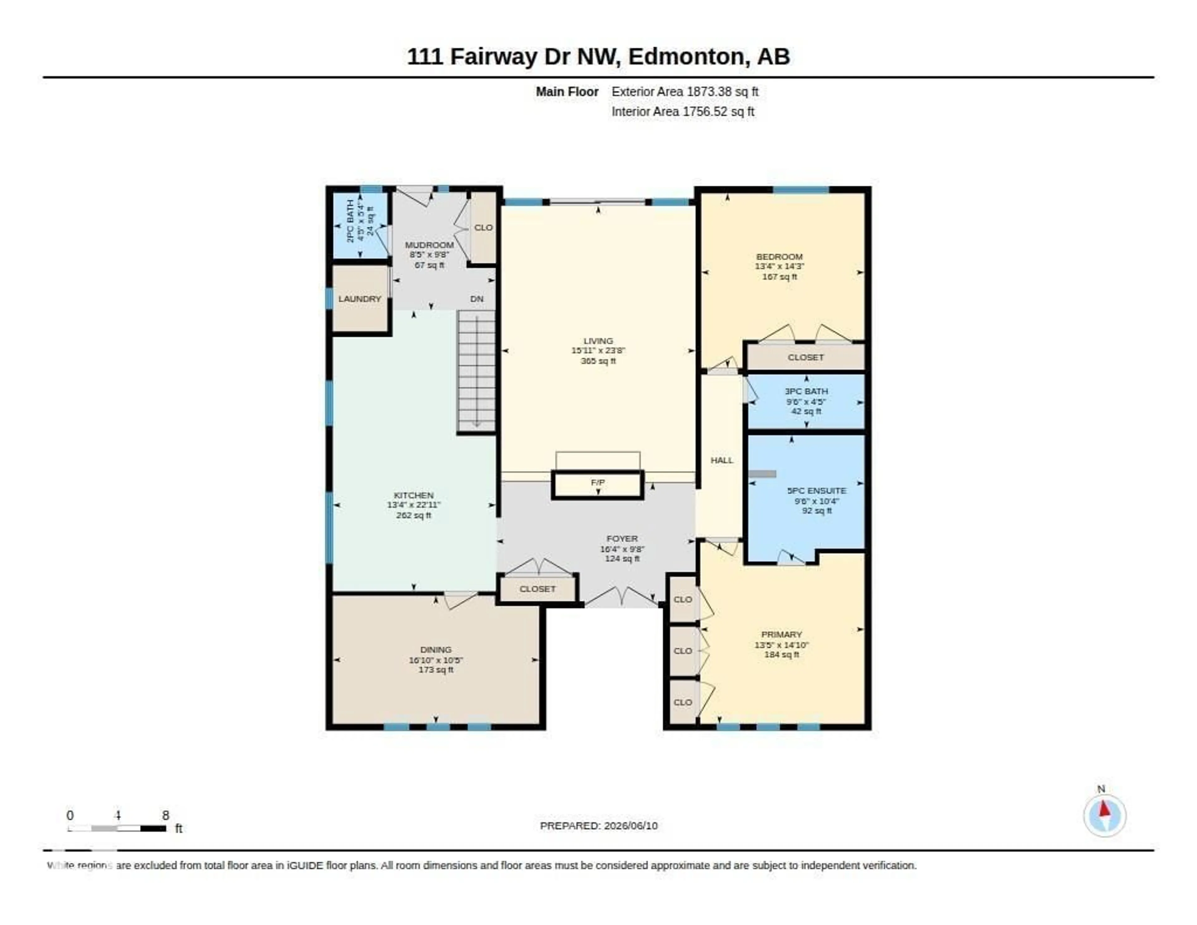 Floor plan for 111 FAIRWAY DR, Edmonton Alberta T6J2C2