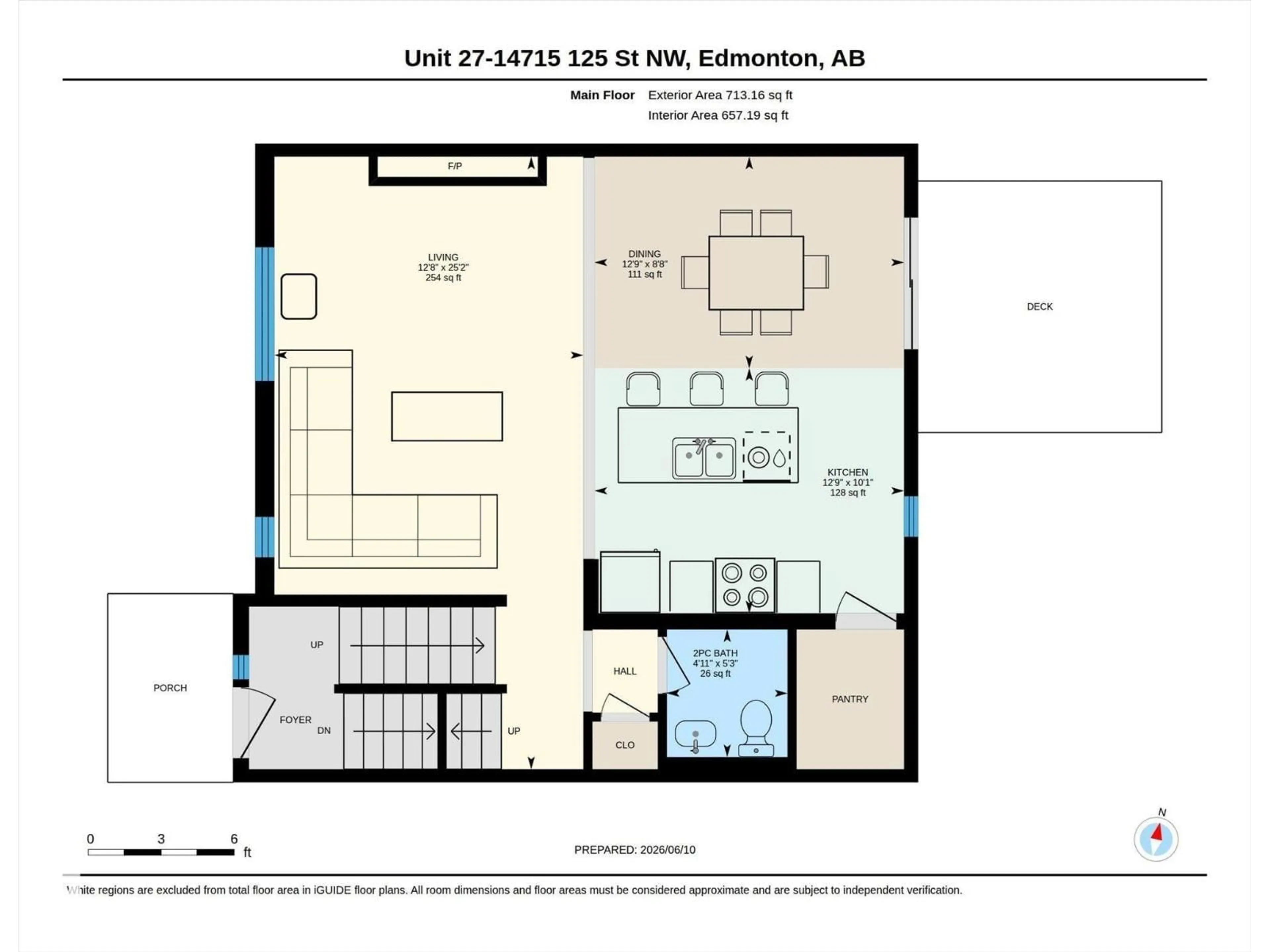 Floor plan for 14715 - 27 125 ST, Edmonton Alberta T5X0G8