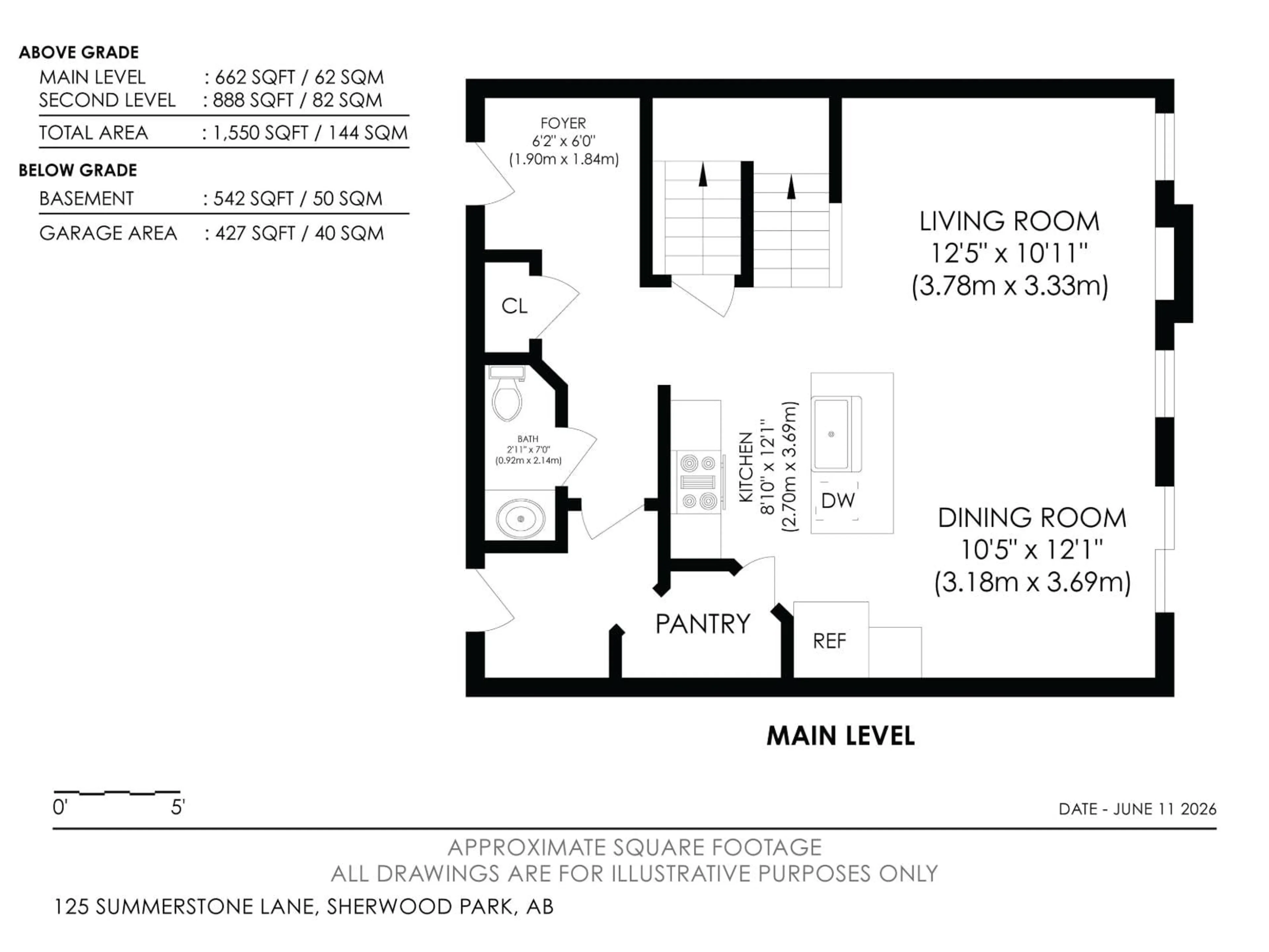 Floor plan for 125 SUMMERSTONE LN, Sherwood Park Alberta T8H0Y4