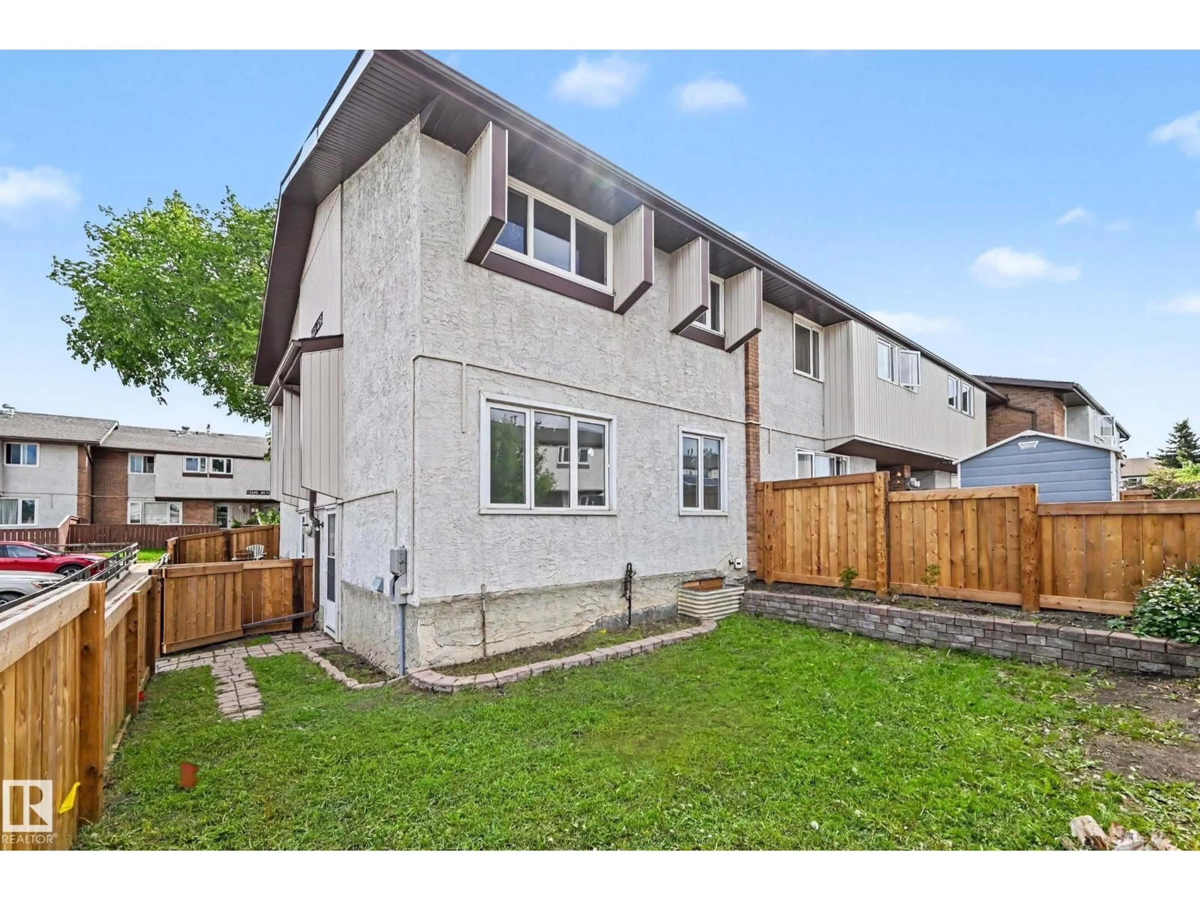 A pic from outside/outdoor area/front of a property/back of a property/a pic from drone, street for #8 - 14225 82 ST, Edmonton Alberta T5E2V7