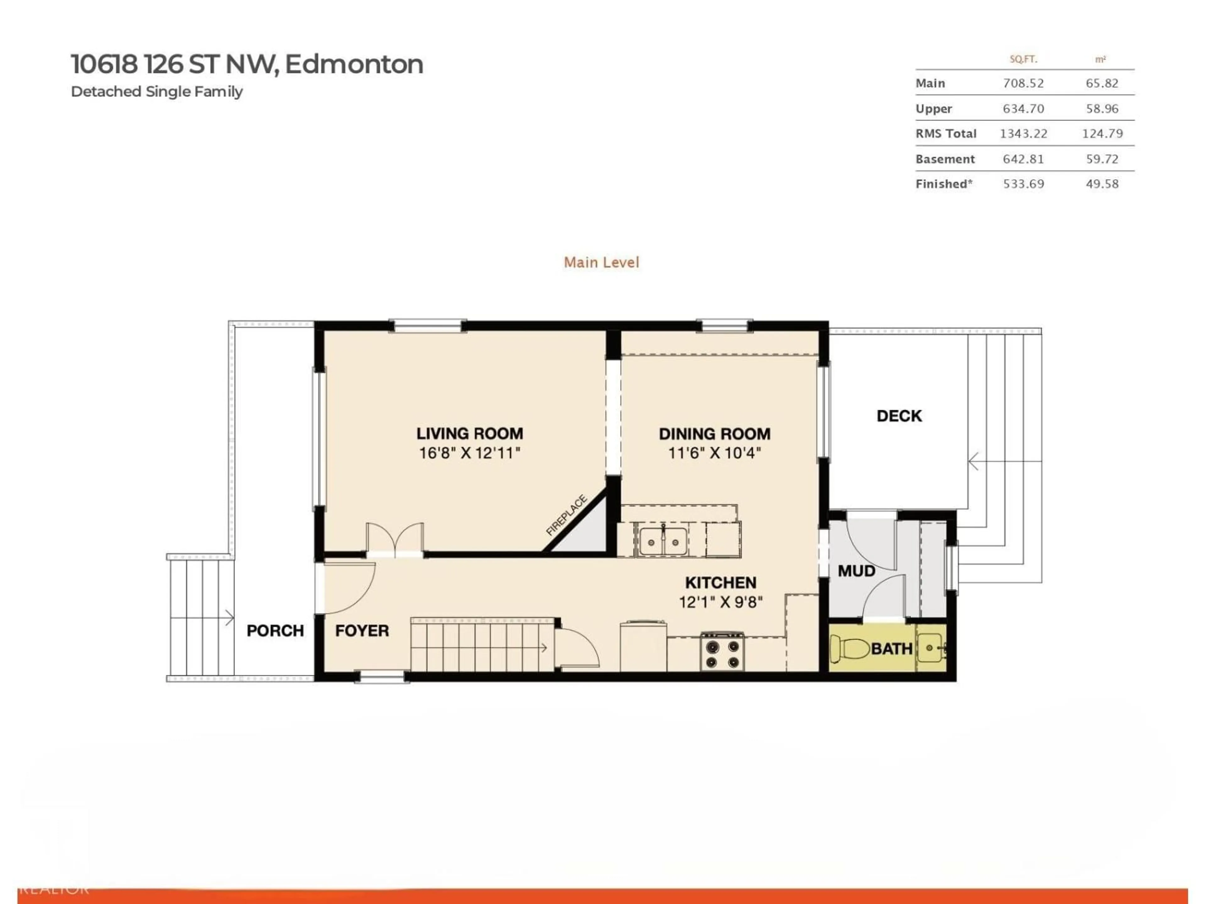 Floor plan for NW - 10618 126 ST, Edmonton Alberta T5N1V4