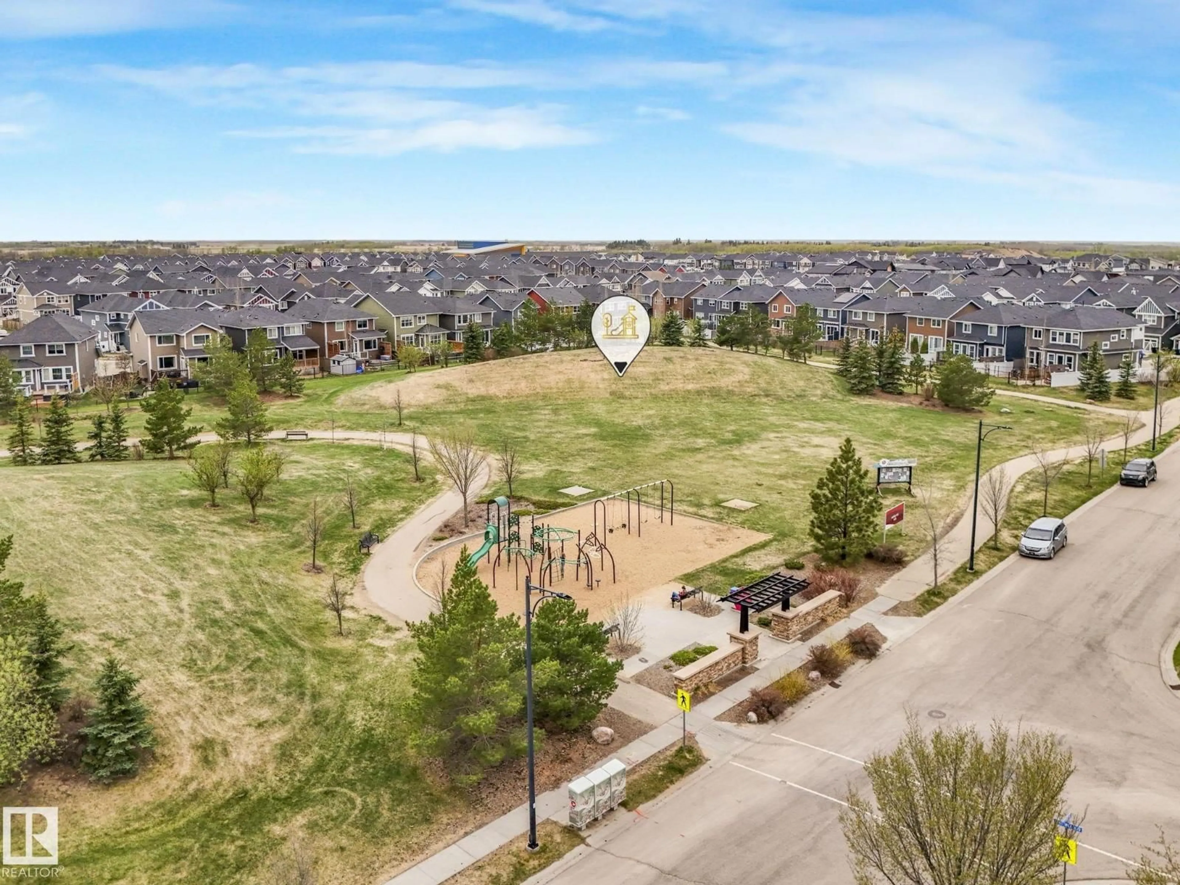 A pic from outside/outdoor area/front of a property/back of a property/a pic from drone, unknown for 106 EDGEWATER CI, Leduc Alberta T9E1K5