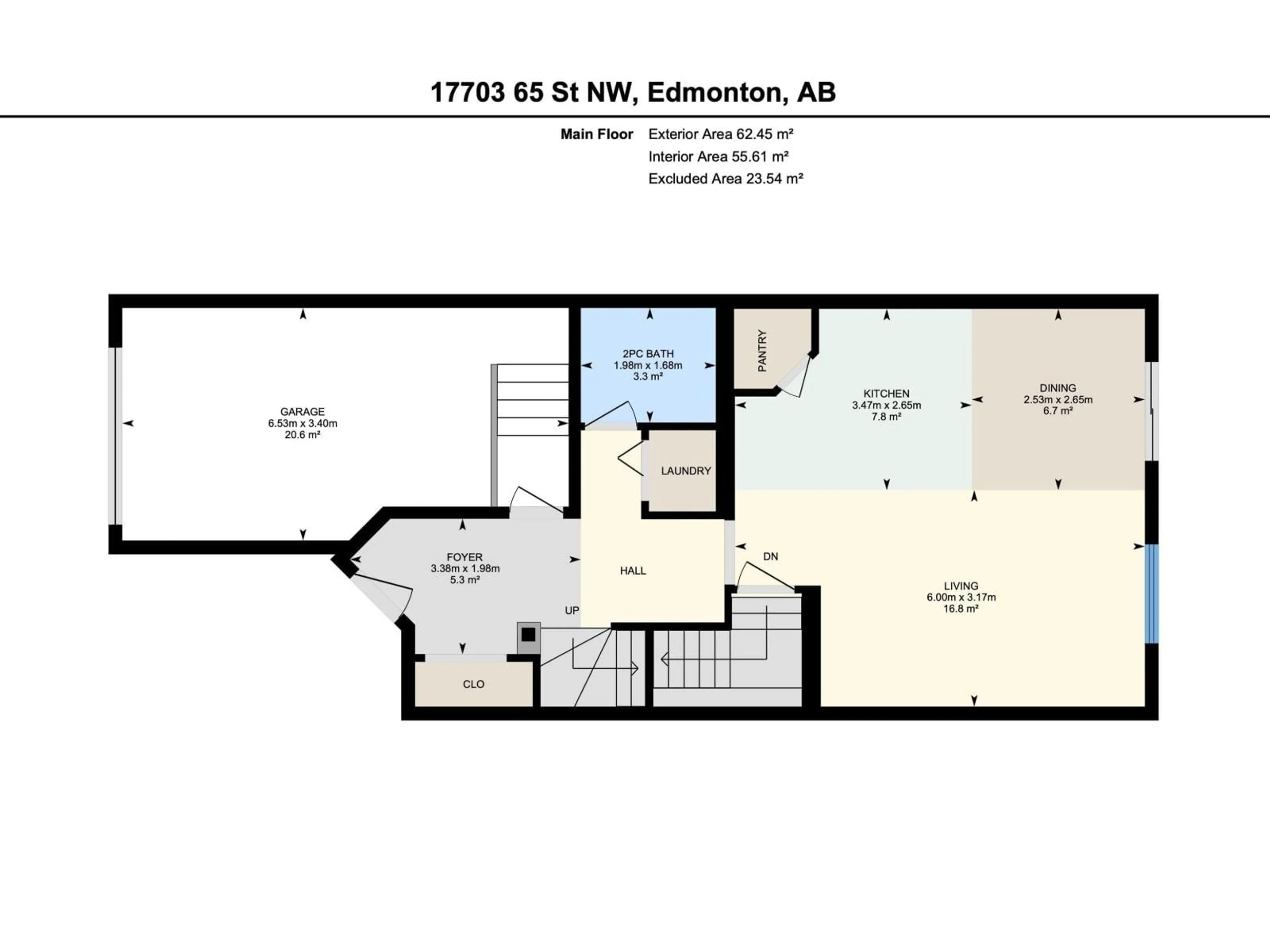Floor plan for NW - 17703 65 ST, Edmonton Alberta T5Y3Y3