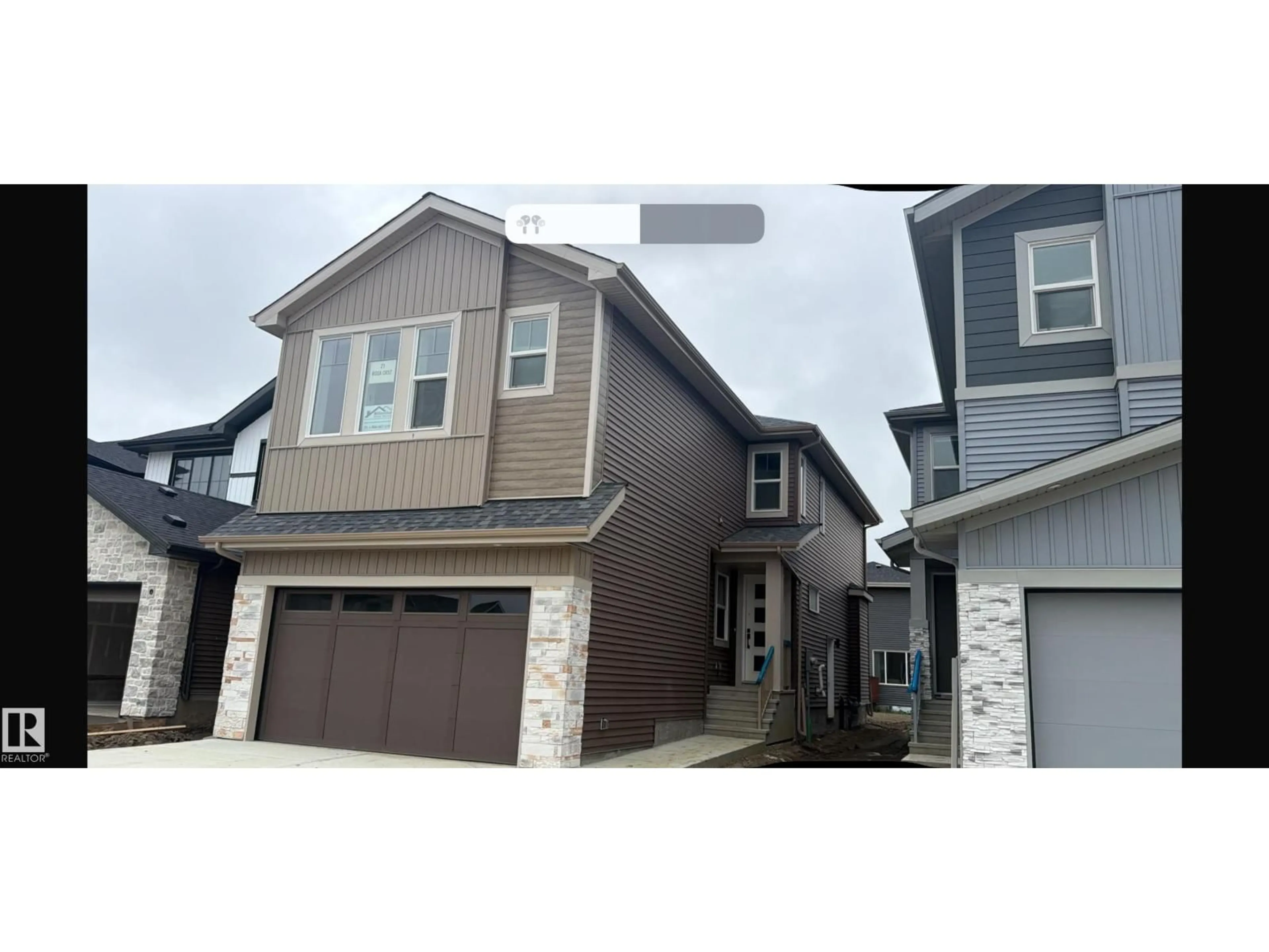 Home with vinyl exterior material, street for 21 ROSA CR, St. Albert Alberta T8N7Y4