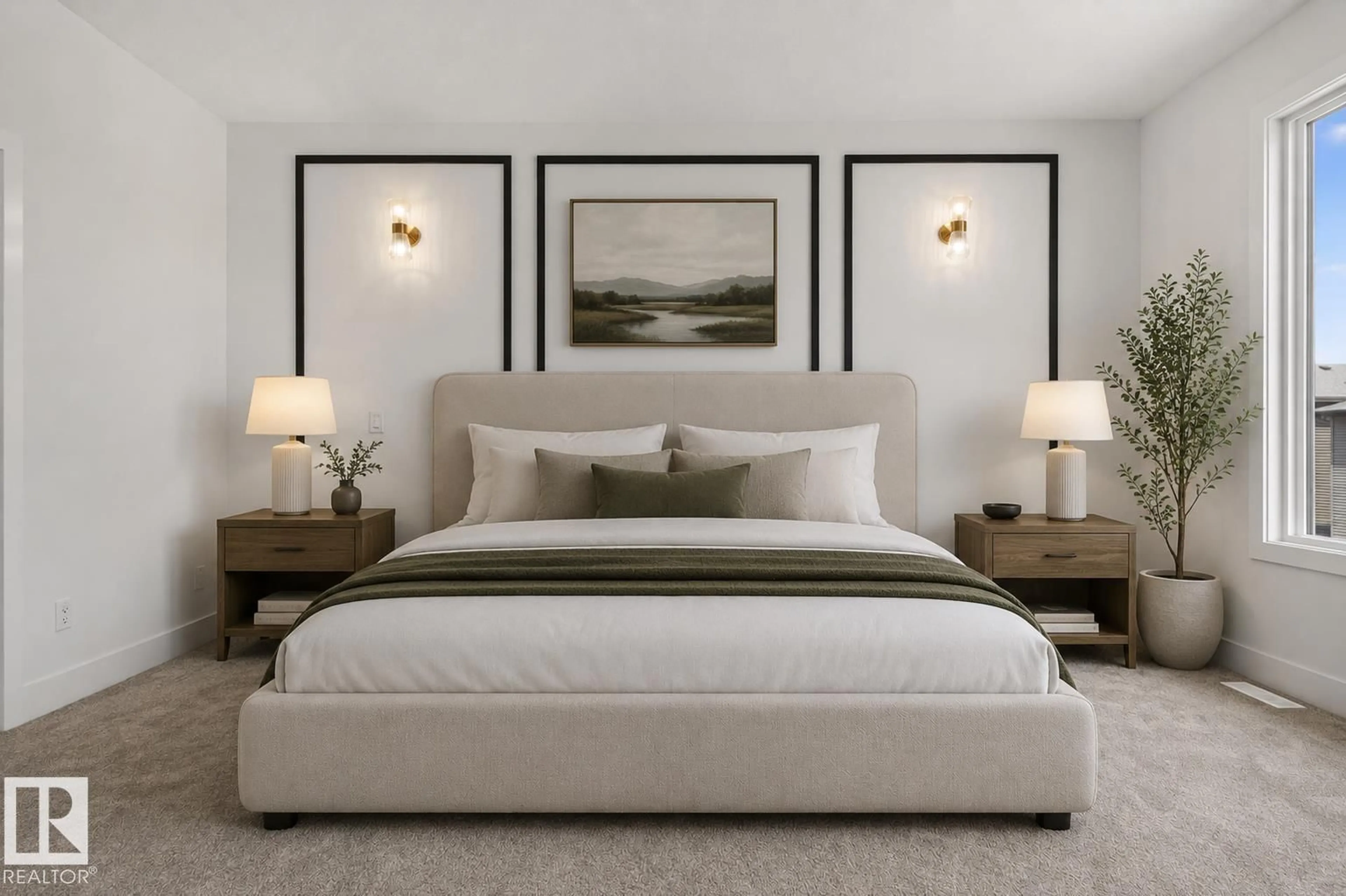 Bedroom with bed, unknown for 21 ROSA CR, St. Albert Alberta T8N7Y4