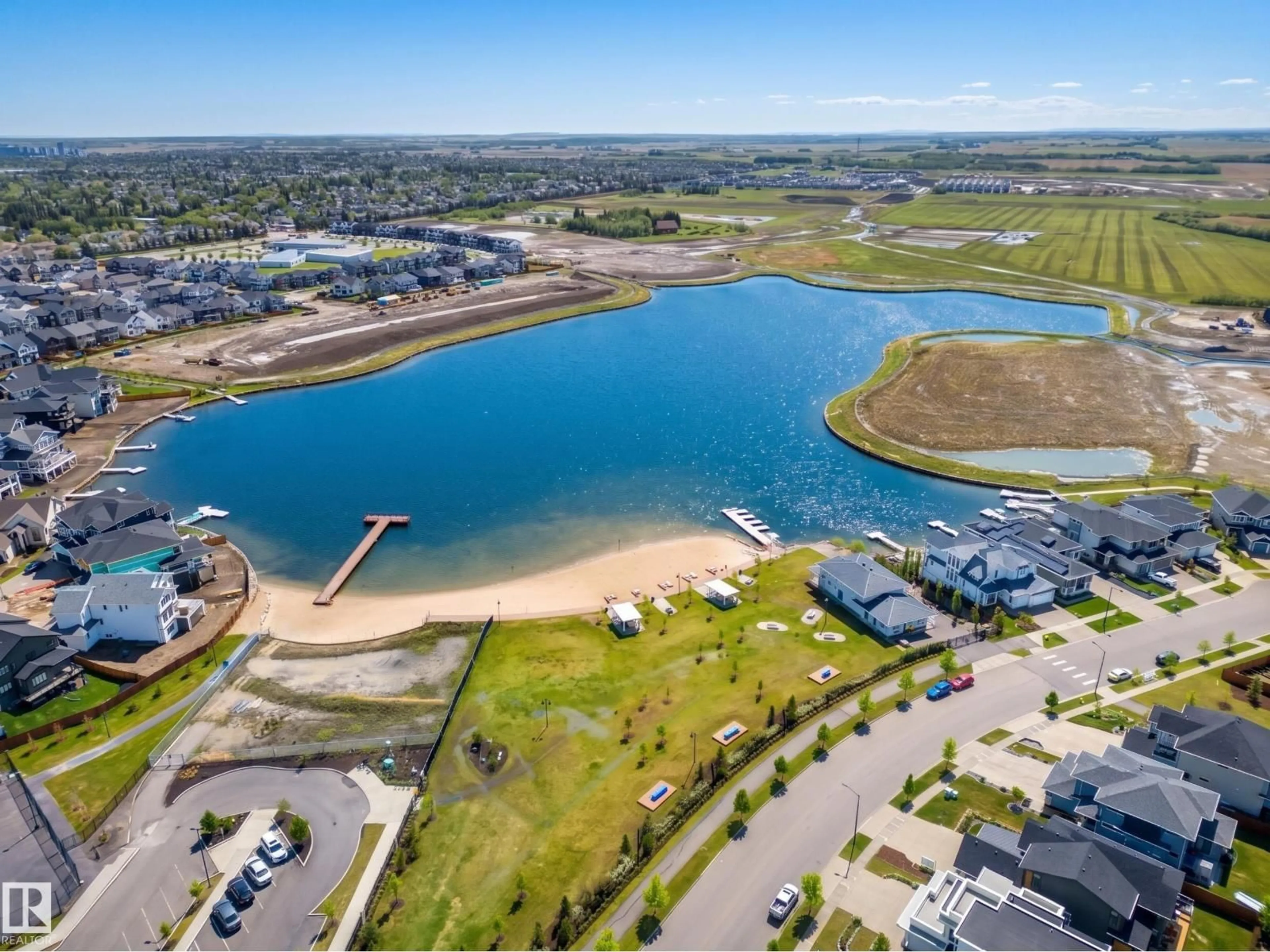 A pic from outside/outdoor area/front of a property/back of a property/a pic from drone, water/lake/river/ocean view for 70 JAMES CR, St. Albert Alberta T8N7S5